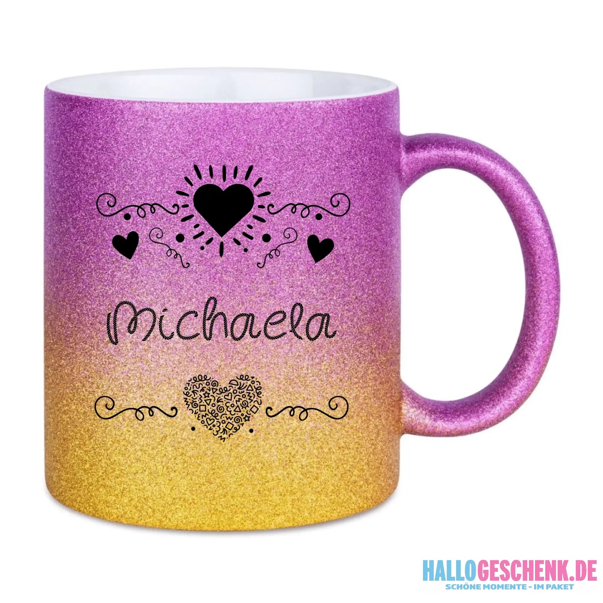 Glitzertassen in diversen Farben: Love 2 Design • Tasse • personalisiert