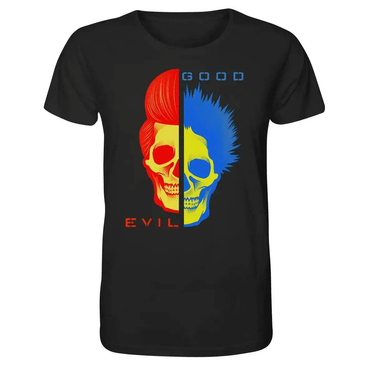 "GOOD´N´EVIL"-RED-BLUE - Organic Shirt
