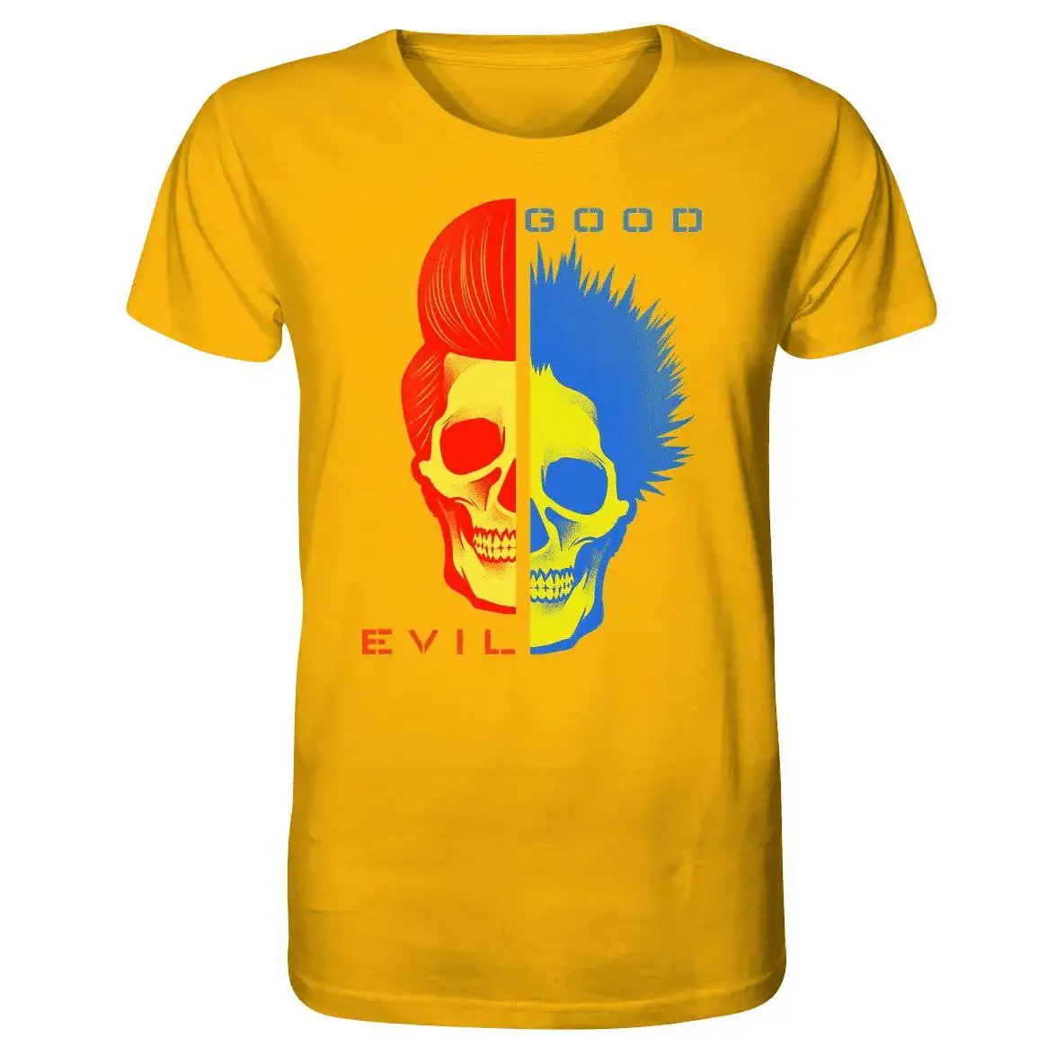 "GOOD´N´EVIL"-RED-BLUE - Organic Shirt