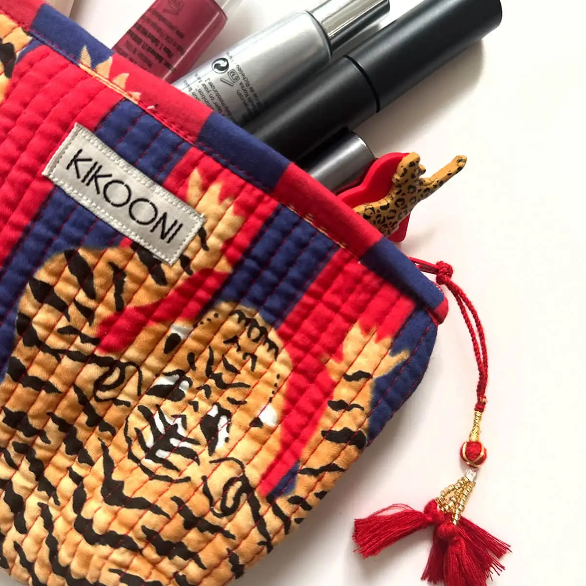 Handgemachte Mini Tasche ’Poppy Tiger Diva’ - handgefertigte Taschen
