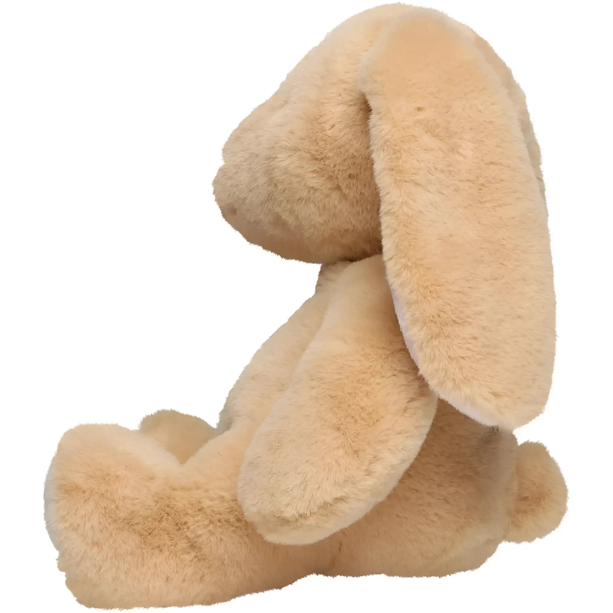 Hase henni plüschtier ein weicher, flauschiger, tanfarbener stoffhase mit langen schlappen ohren