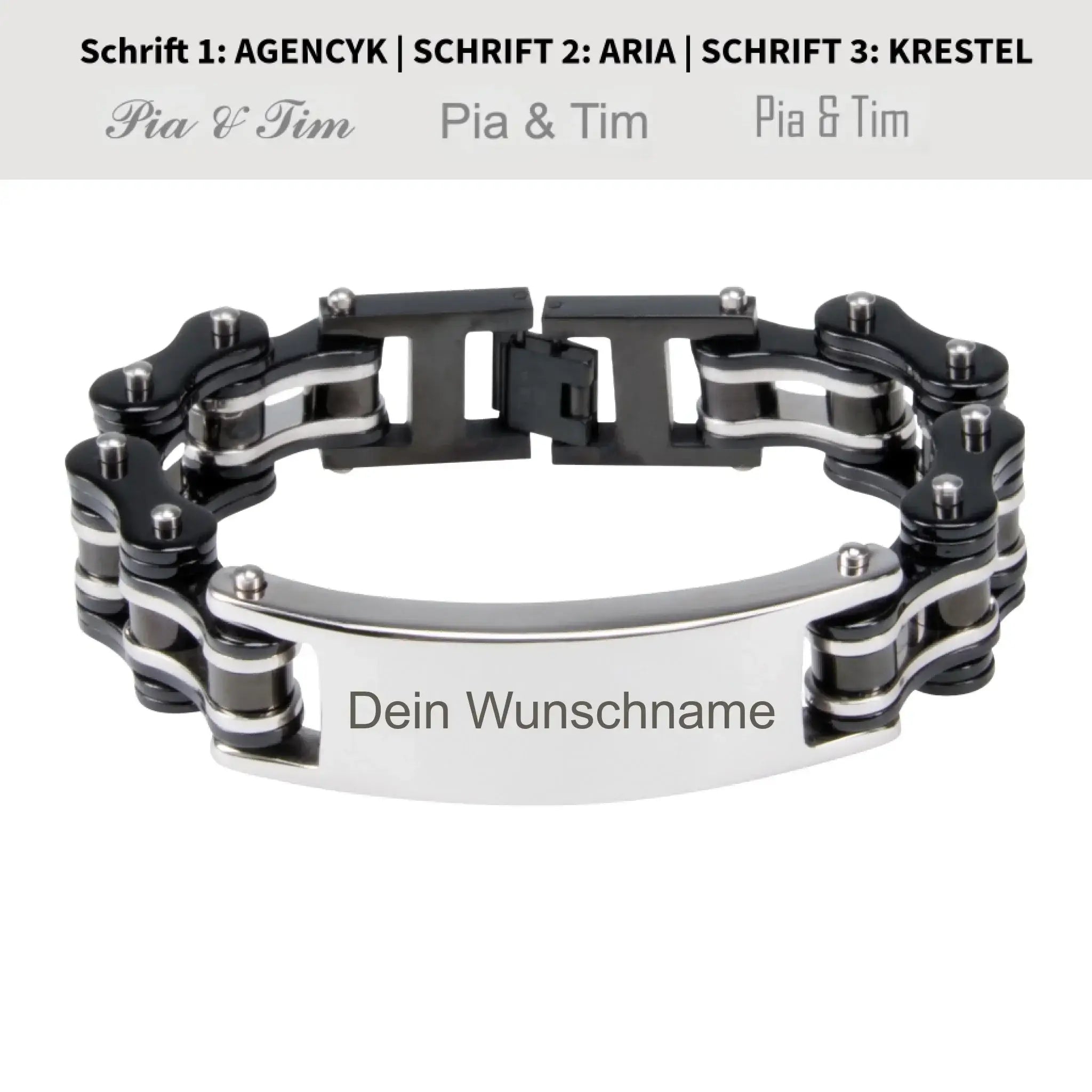 HalloGeschenk.de-3-Armband Schwarz