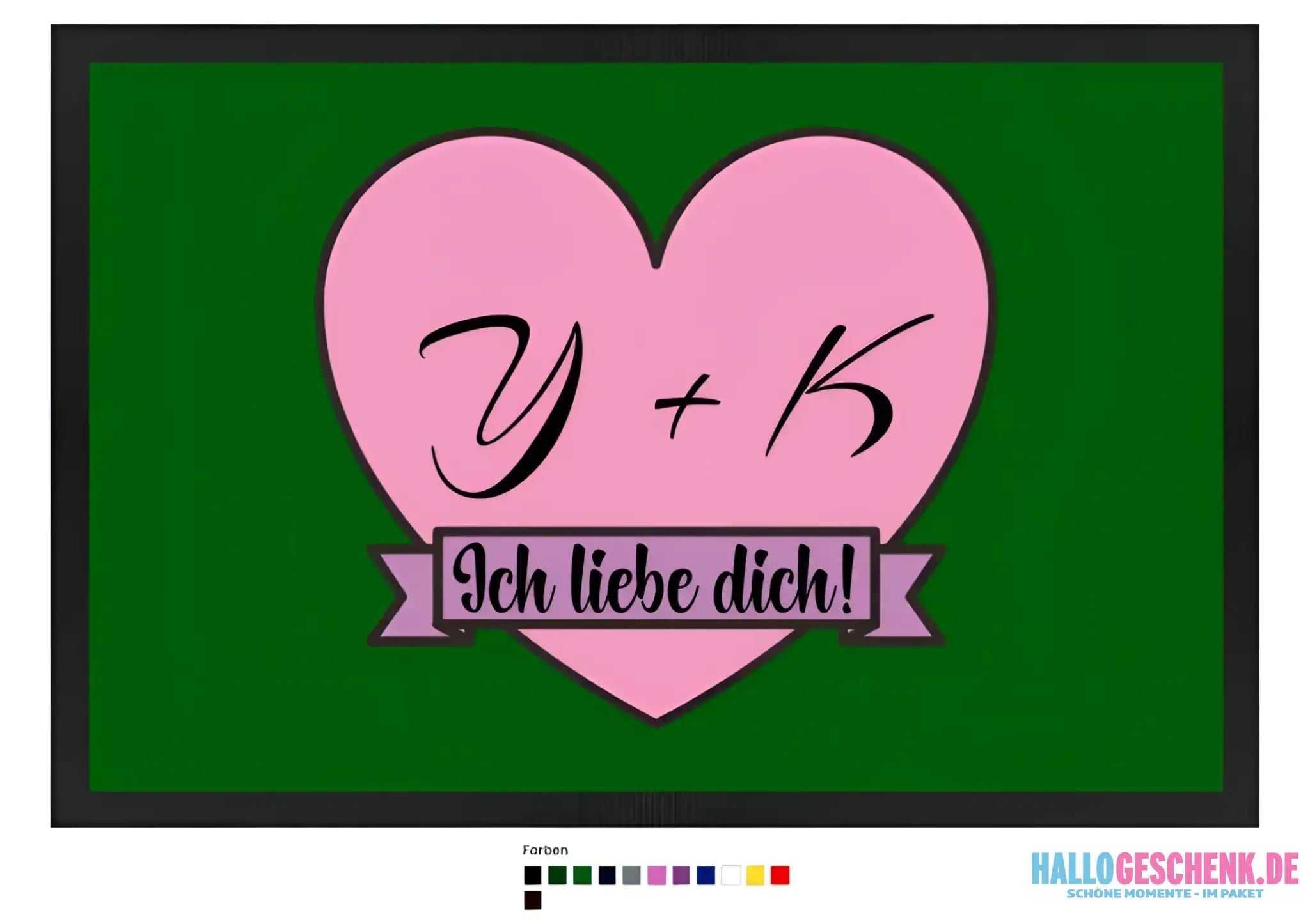 Herz mit Botschaft • Fußmatte • Exklusivdesign • personalisiert