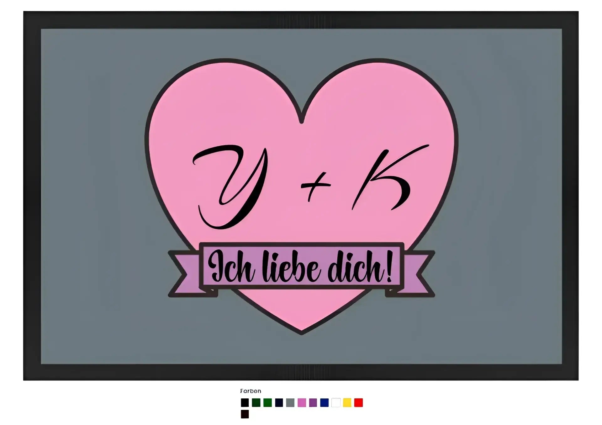 Herz mit Botschaft • Fußmatte • Exklusivdesign • personalisiert