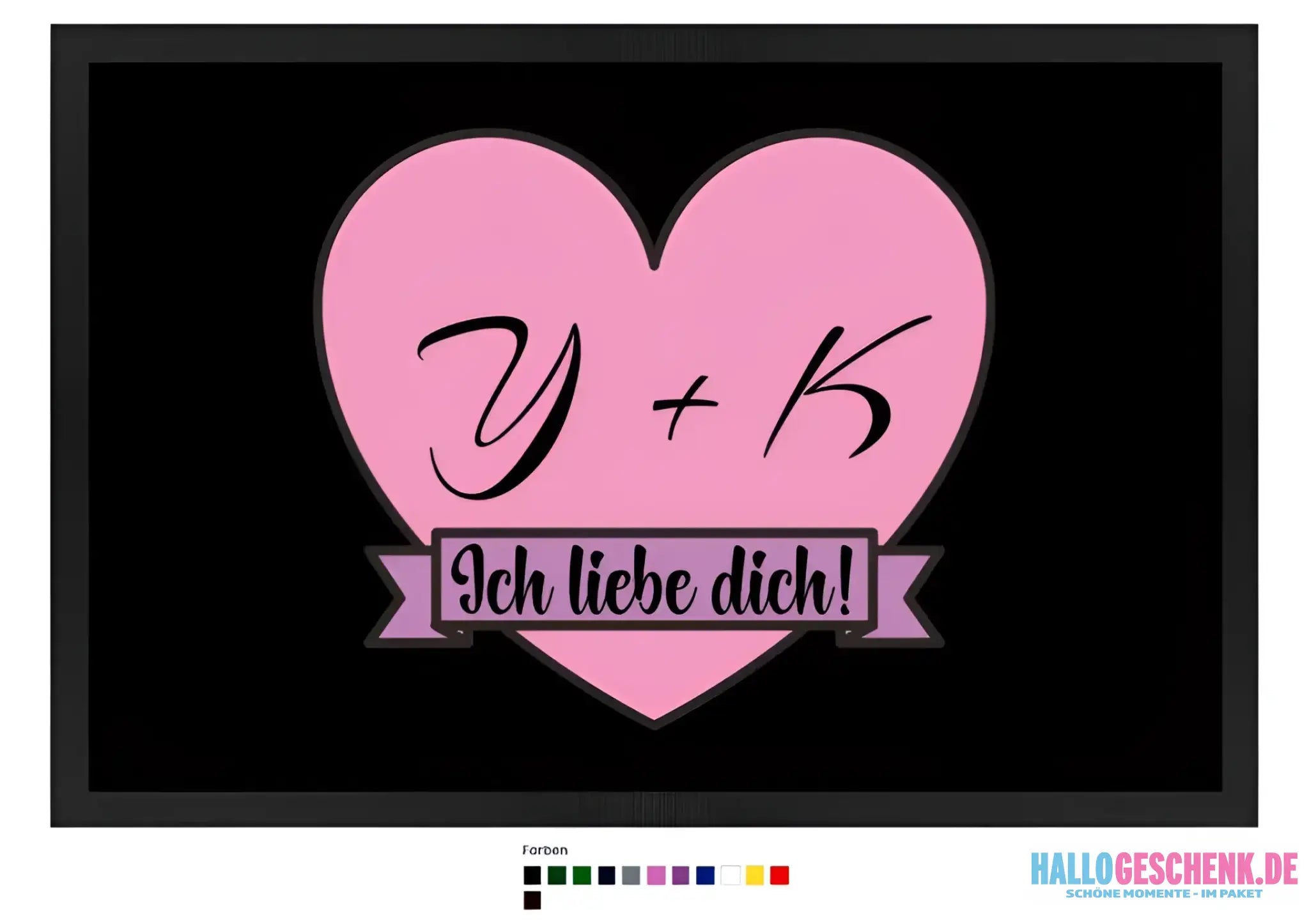 Herz mit Botschaft • Fußmatte • Exklusivdesign • personalisiert