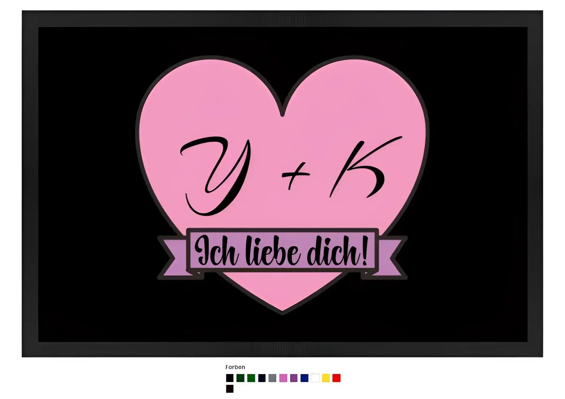 Herz mit Botschaft • Fußmatte • Exklusivdesign • personalisiert
