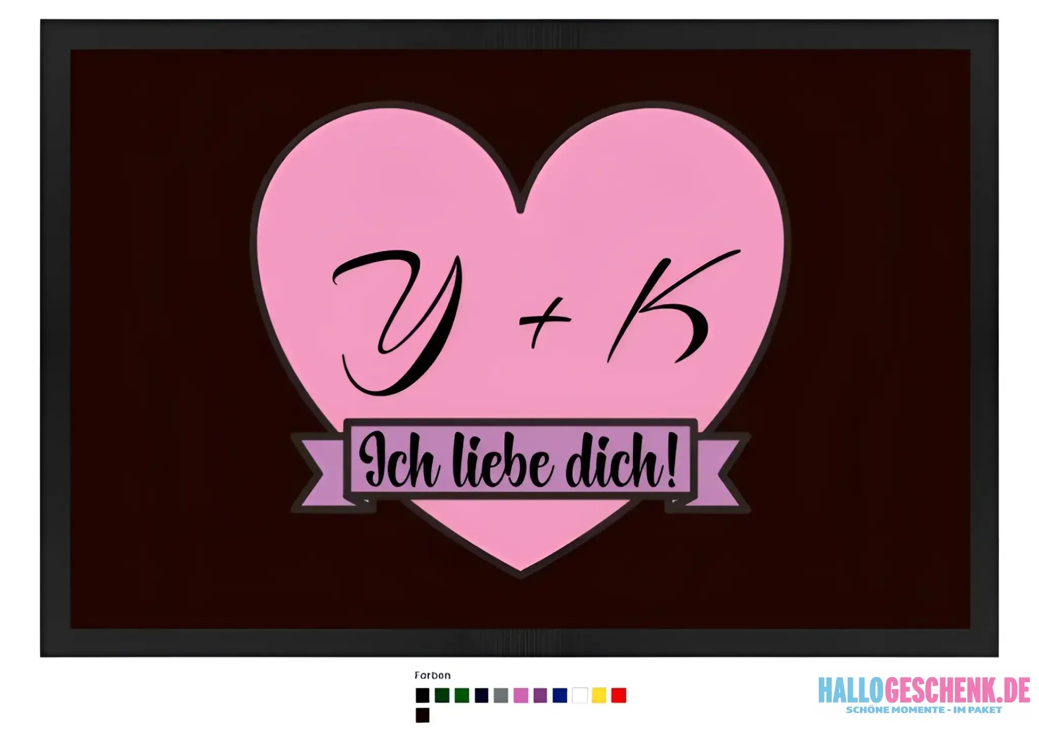 Herz mit Botschaft • Fußmatte • Exklusivdesign • personalisiert