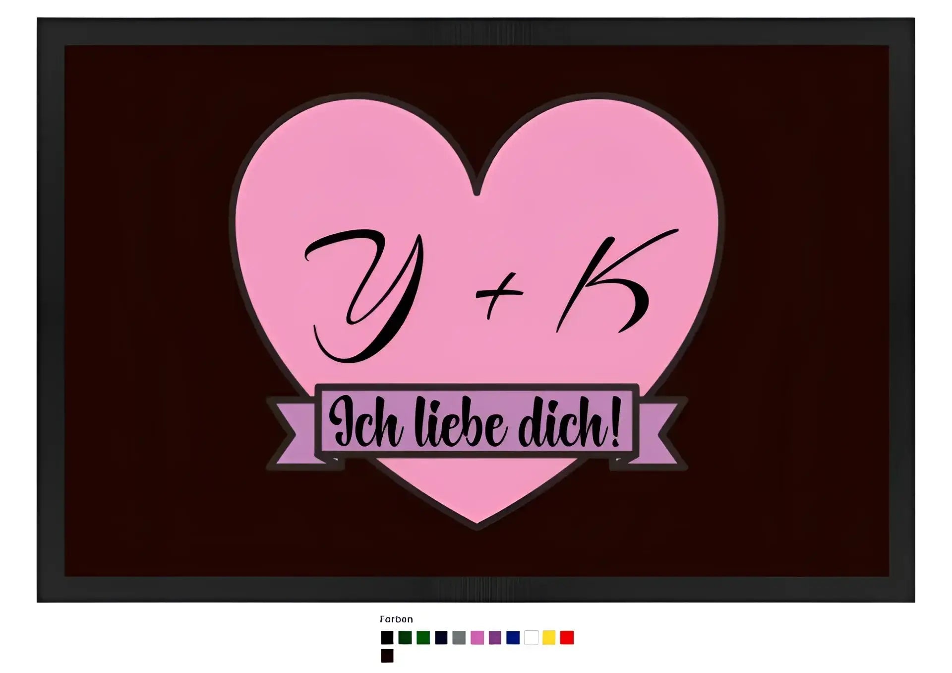 Herz mit Botschaft • Fußmatte • Exklusivdesign • personalisiert