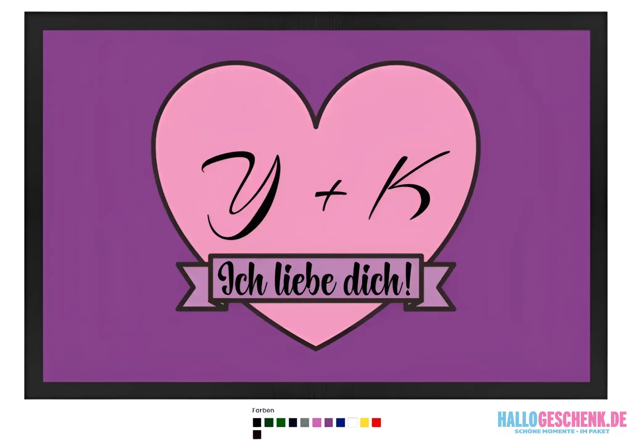 Herz mit Botschaft • Fußmatte • Exklusivdesign • personalisiert
