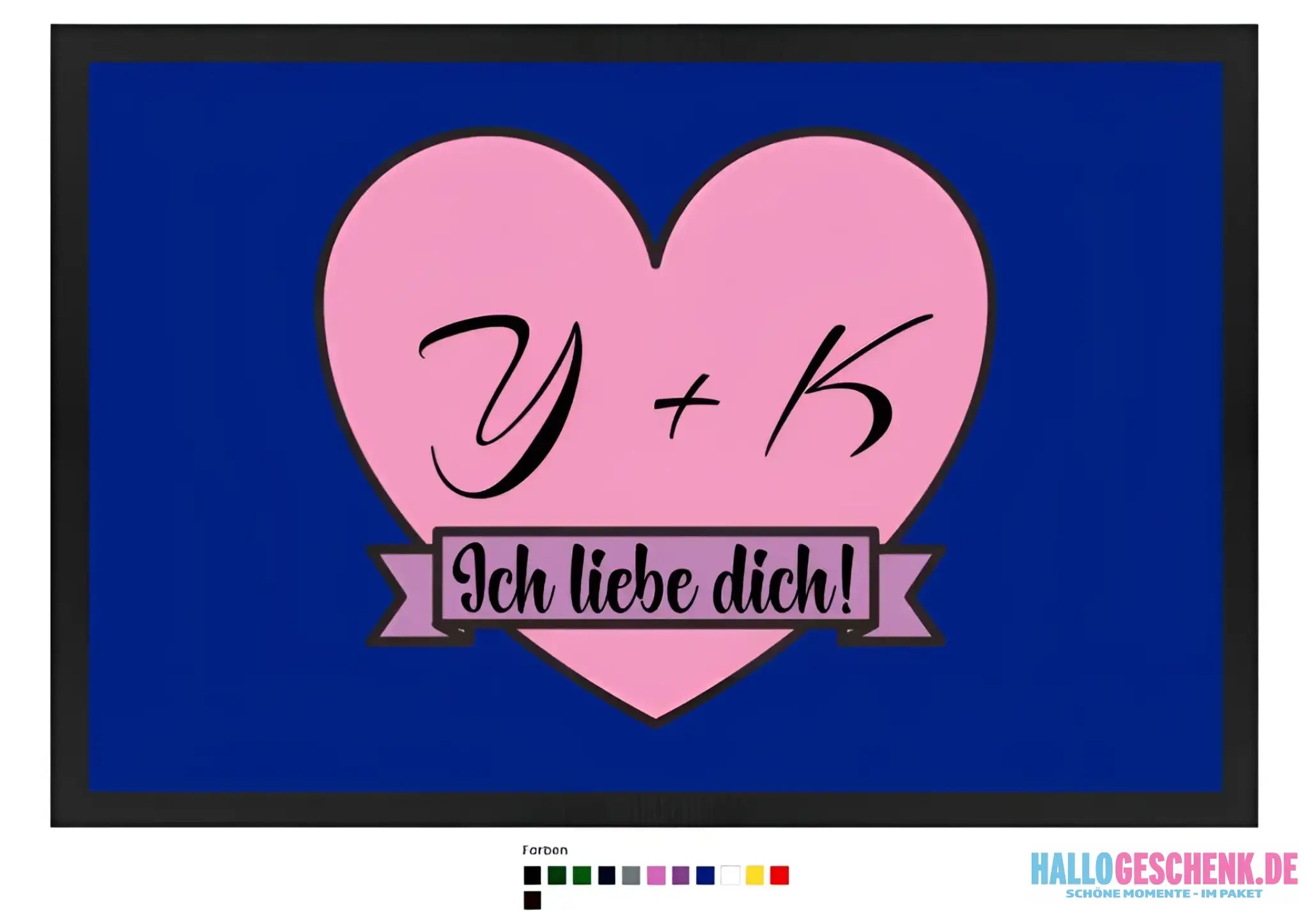 Herz mit Botschaft • Fußmatte • Exklusivdesign • personalisiert