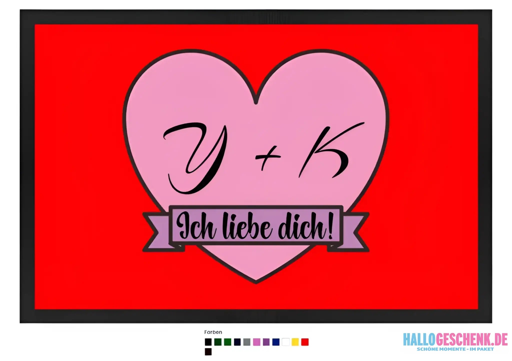 Herz mit Botschaft • Fußmatte • Exklusivdesign • personalisiert
