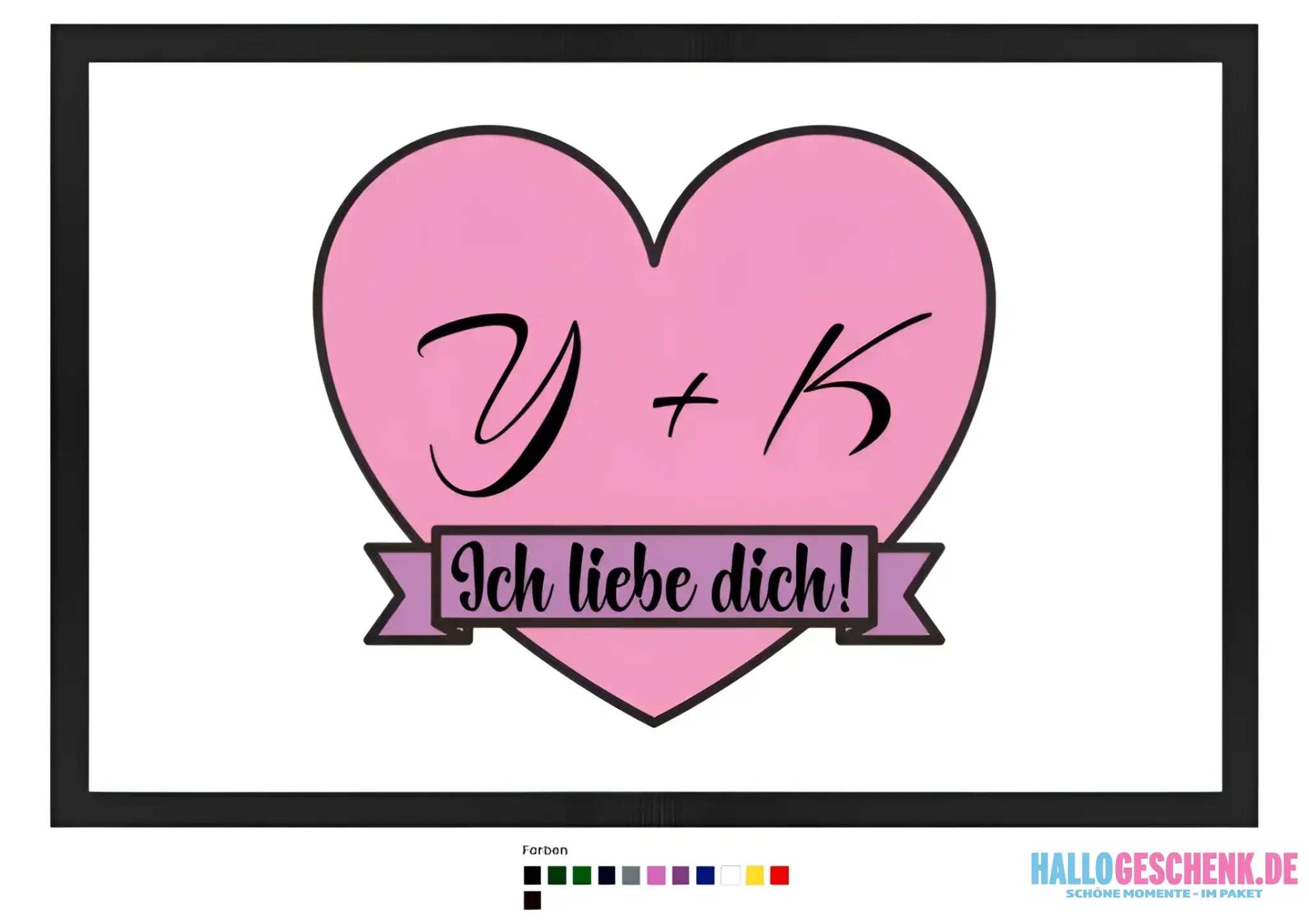 Herz mit Botschaft • Fußmatte • Exklusivdesign • personalisiert