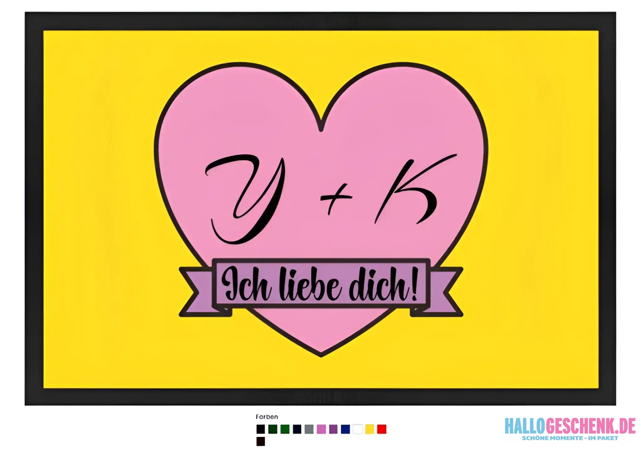 Herz mit Botschaft • Fußmatte • Exklusivdesign • personalisiert