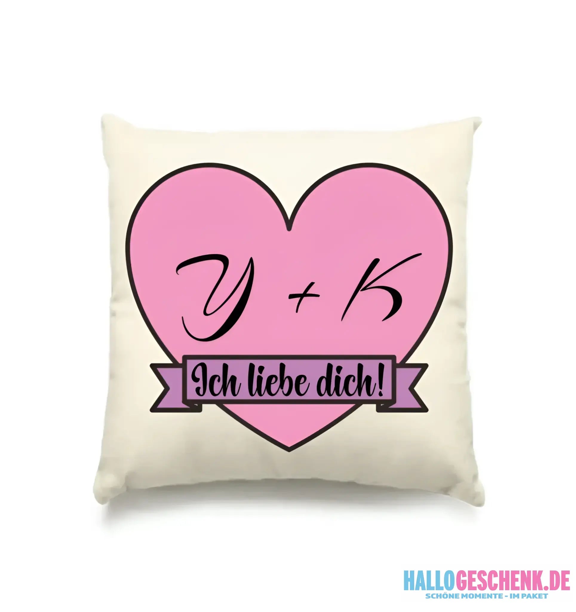 Herz mit Botschaft • Kissen 40x40 cm • Exklusivdesign • personalisiert