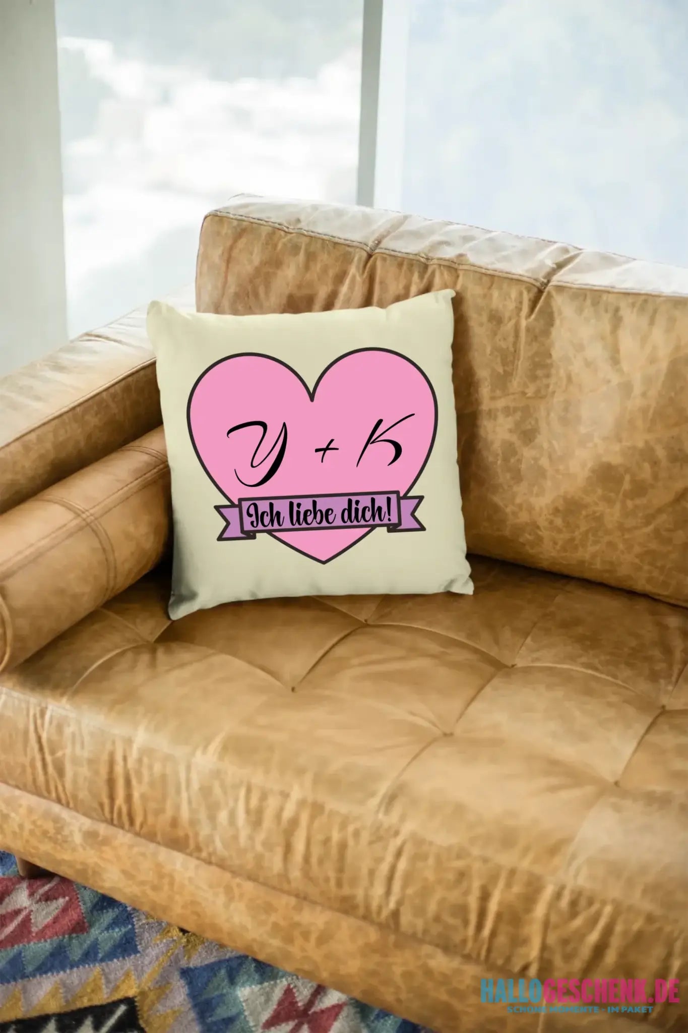 Herz mit Botschaft • Kissen 40x40 cm • Exklusivdesign • personalisiert