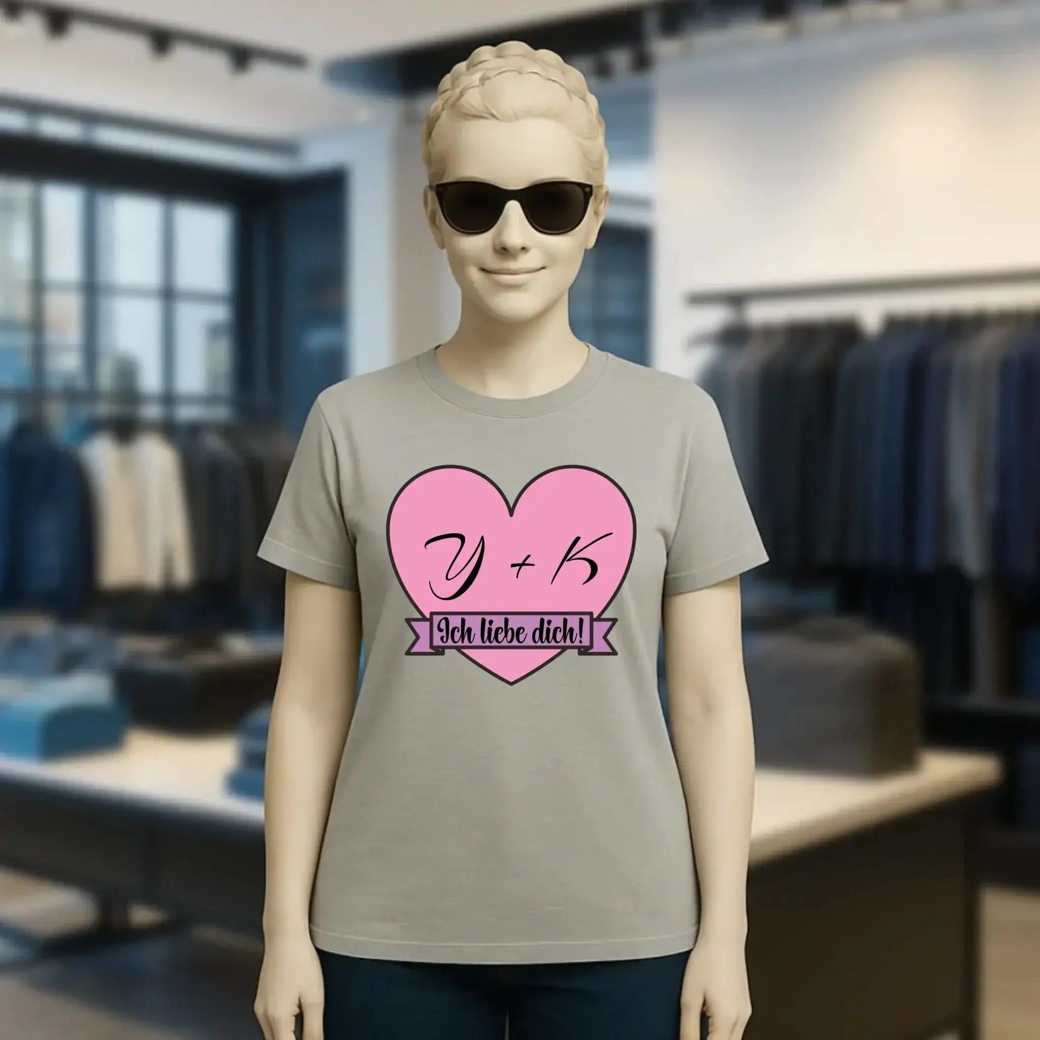 Herz mit Botschaft • Ladies Premium T-Shirt XS-2XL aus Bio-Baumwolle für Damen • Exklusivdesign • personalisiert