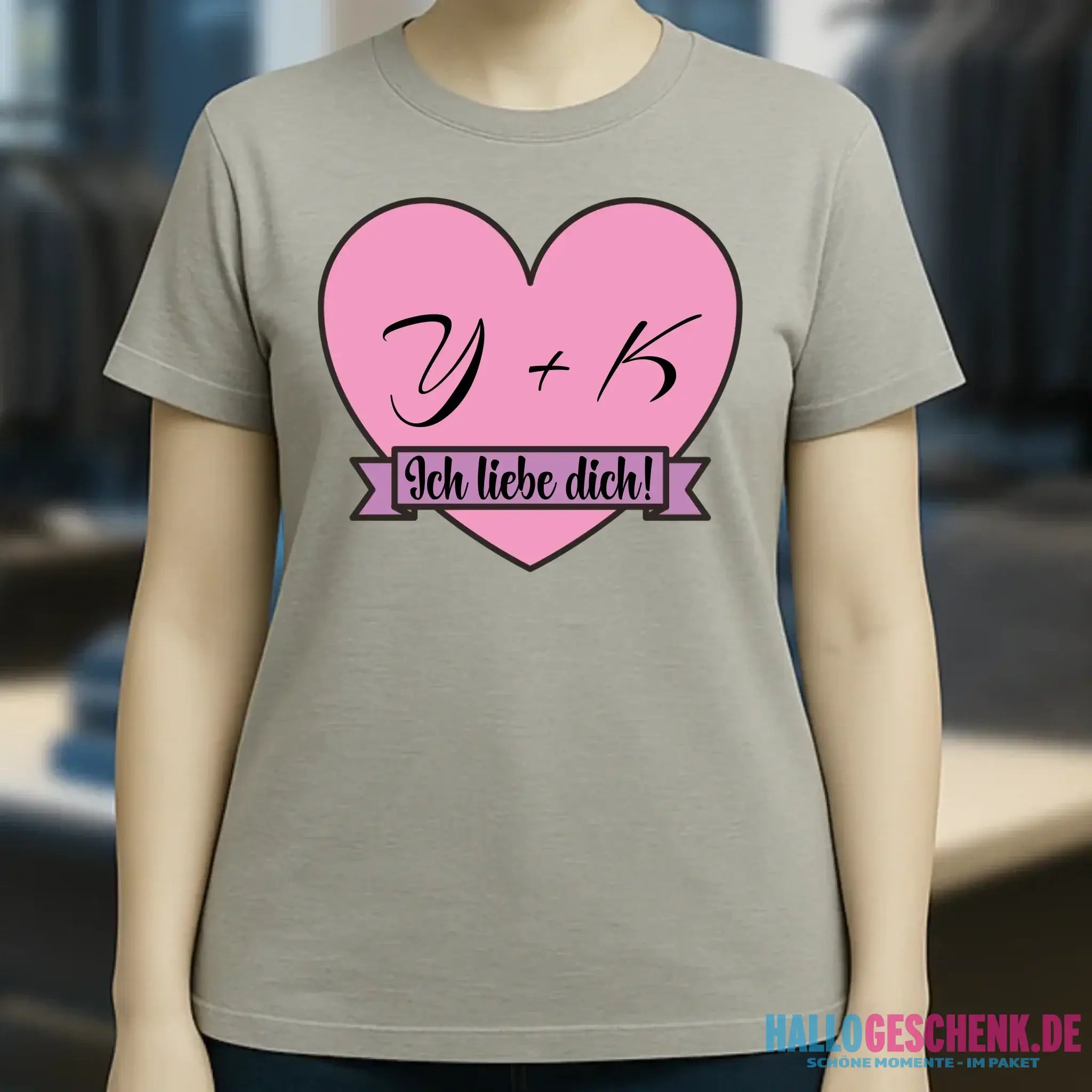 Herz mit Botschaft • Ladies Premium T-Shirt XS-2XL aus Bio-Baumwolle für Damen • Exklusivdesign • personalisiert