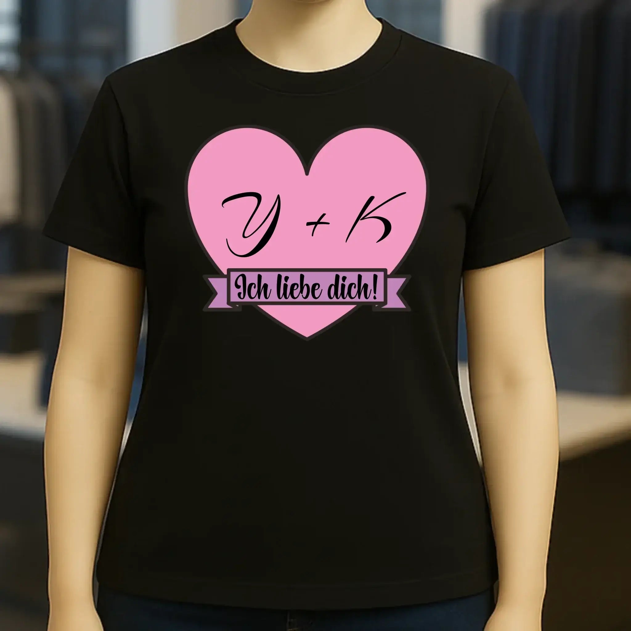 Herz mit Botschaft • Ladies Premium T-Shirt XS-2XL aus Bio-Baumwolle für Damen • Exklusivdesign • personalisiert