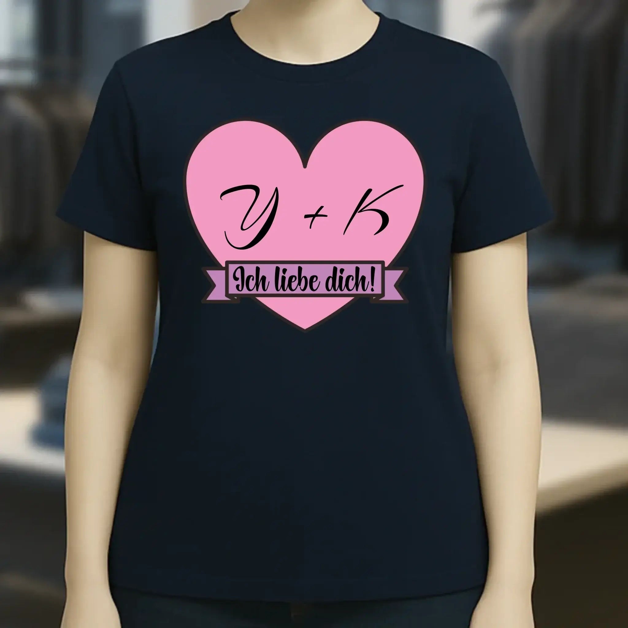 Herz mit Botschaft • Ladies Premium T-Shirt XS-2XL aus Bio-Baumwolle für Damen • Exklusivdesign • personalisiert