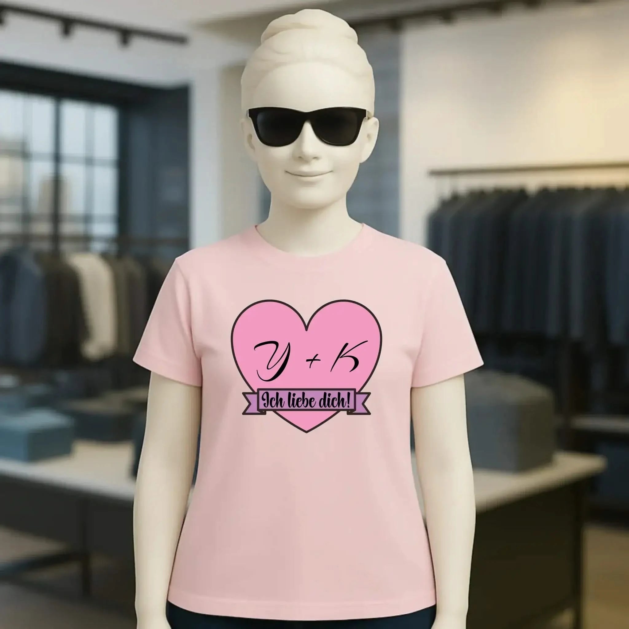 Herz mit Botschaft • Ladies Premium T-Shirt XS-2XL aus Bio-Baumwolle für Damen • Exklusivdesign • personalisiert