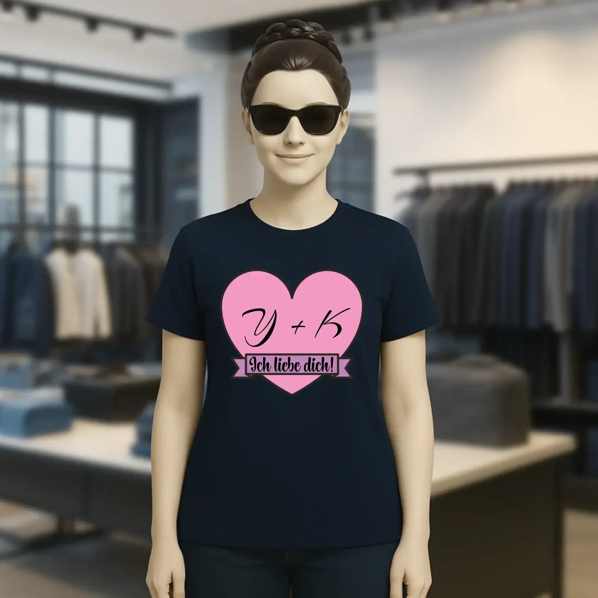 Herz mit Botschaft • Ladies Premium T-Shirt XS-2XL aus Bio-Baumwolle für Damen • Exklusivdesign • personalisiert