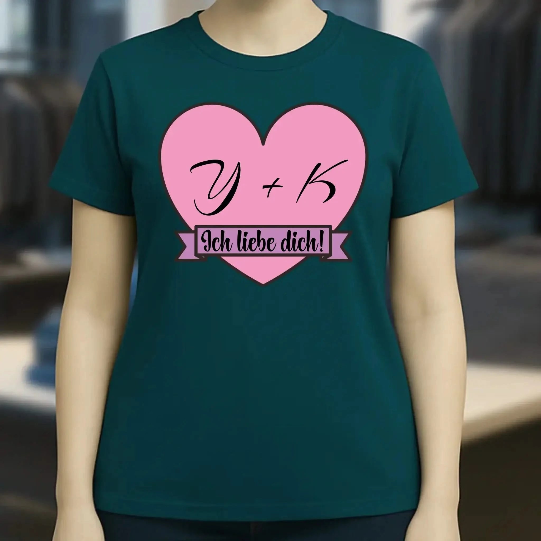 Herz mit Botschaft • Ladies Premium T-Shirt XS-2XL aus Bio-Baumwolle für Damen • Exklusivdesign • personalisiert