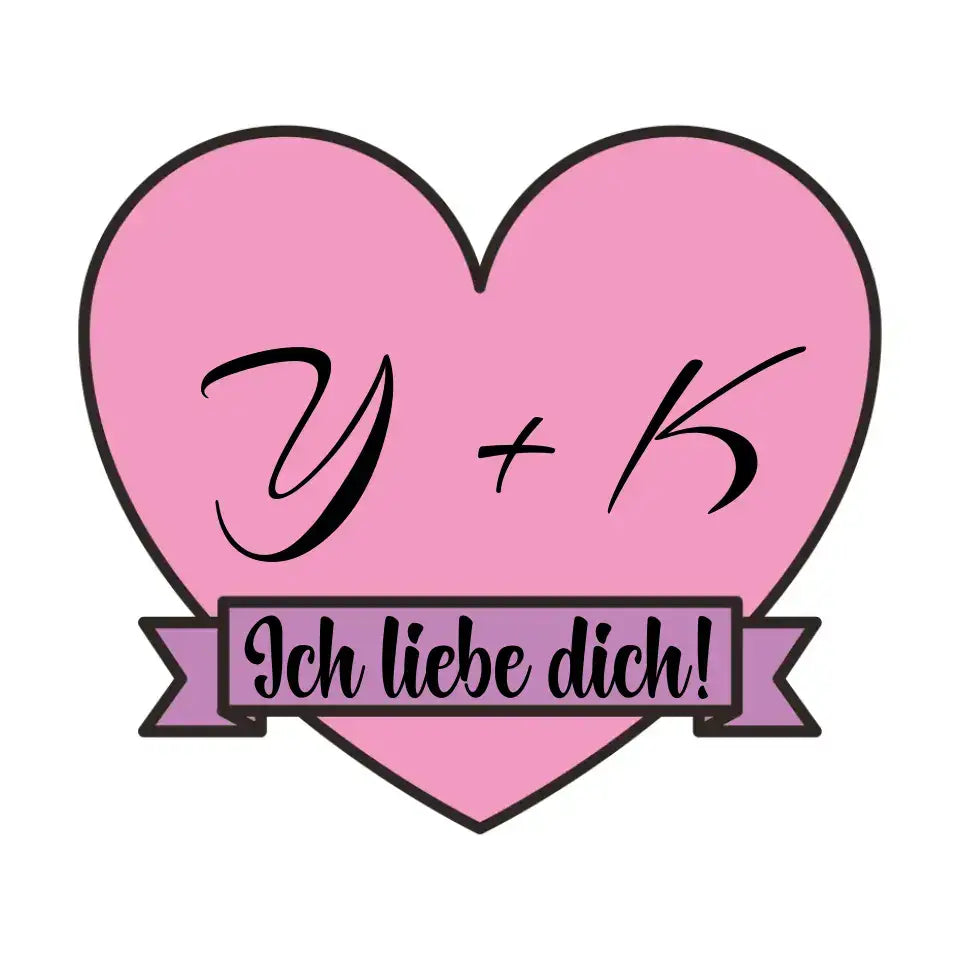 Herz mit Botschaft • STICKER 20x20 cm Aufkleber