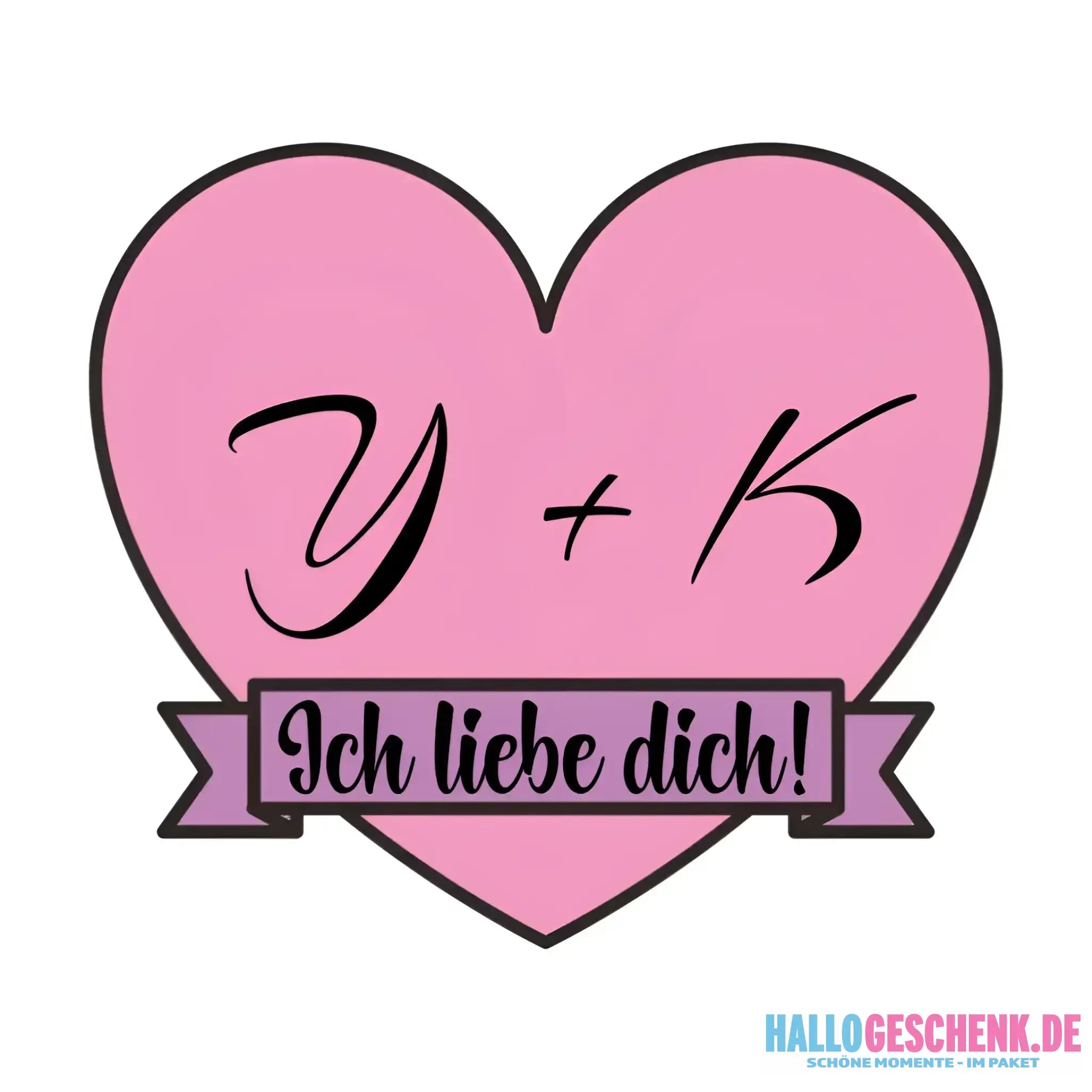 Herz mit Botschaft • STICKER 20x20 cm (Aufkleber) - White / OneSize / ausgestanzter Sticker 20x20 cm (Aufkleber)