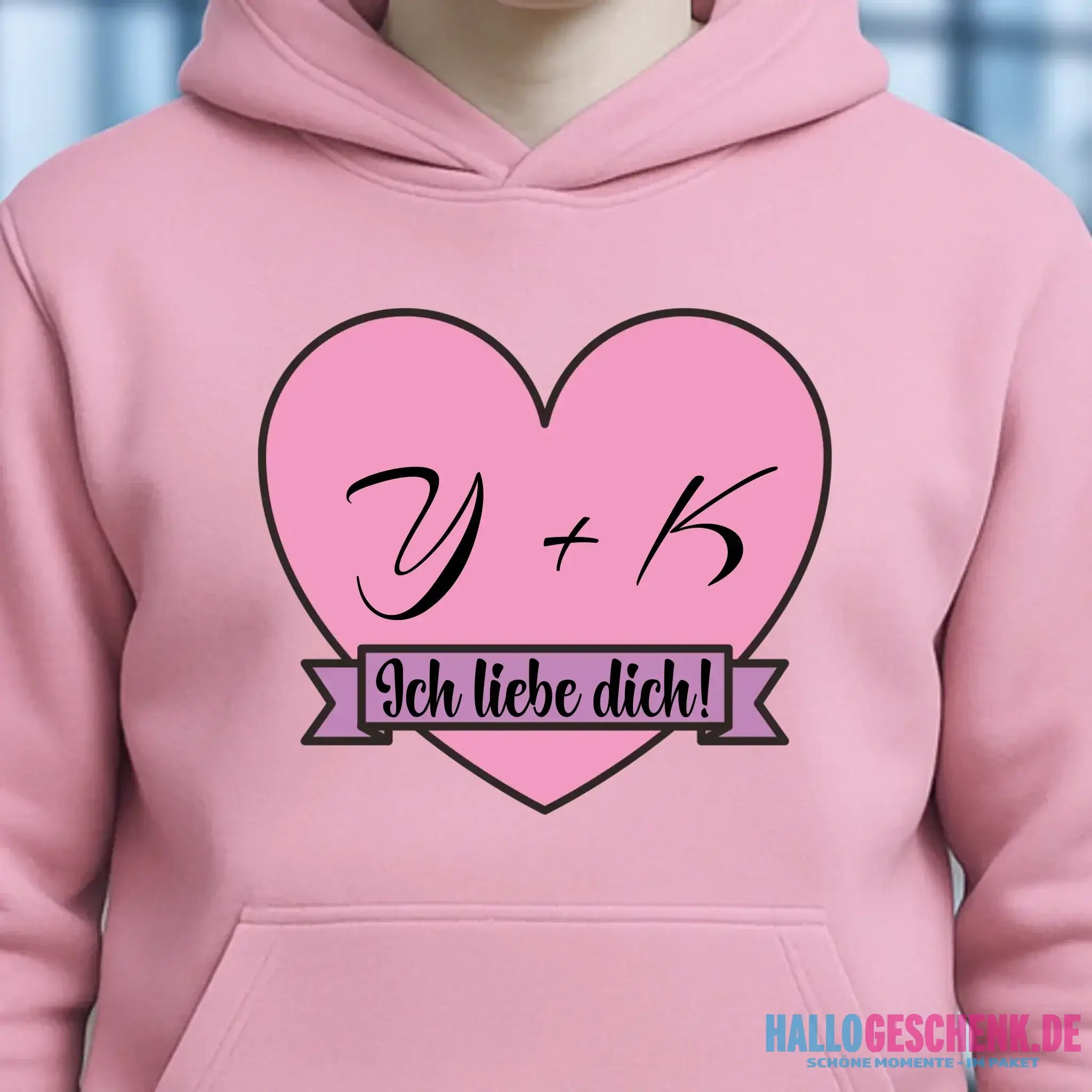 Herz mit Botschaft • Unisex Premium Hoodie XS-5XL aus Bio-Baumwolle für Damen & Herren • Exklusivdesign • personalisiert