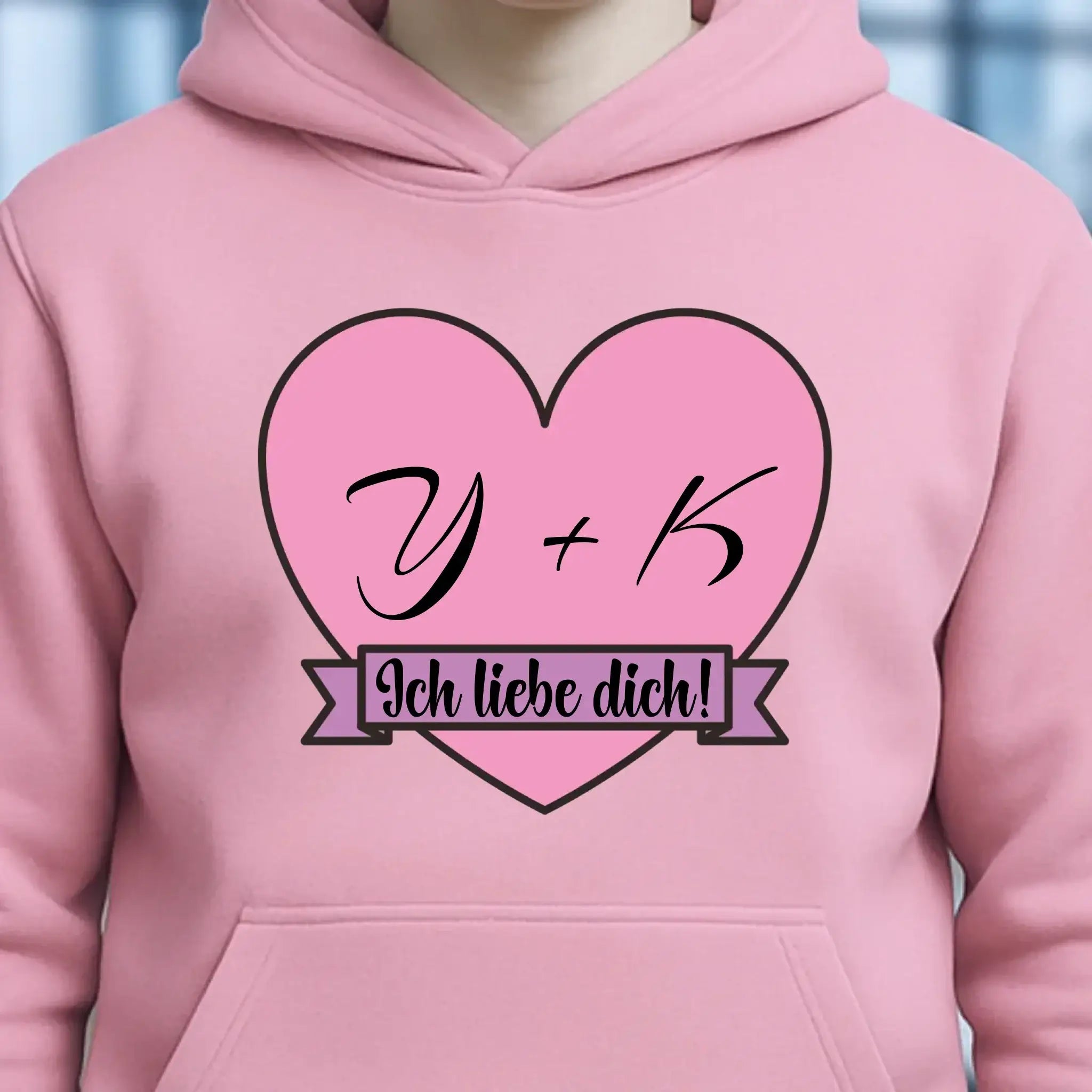 Herz mit Botschaft • Unisex Premium Hoodie XS-5XL aus Bio-Baumwolle für Damen & Herren • Exklusivdesign • personalisiert