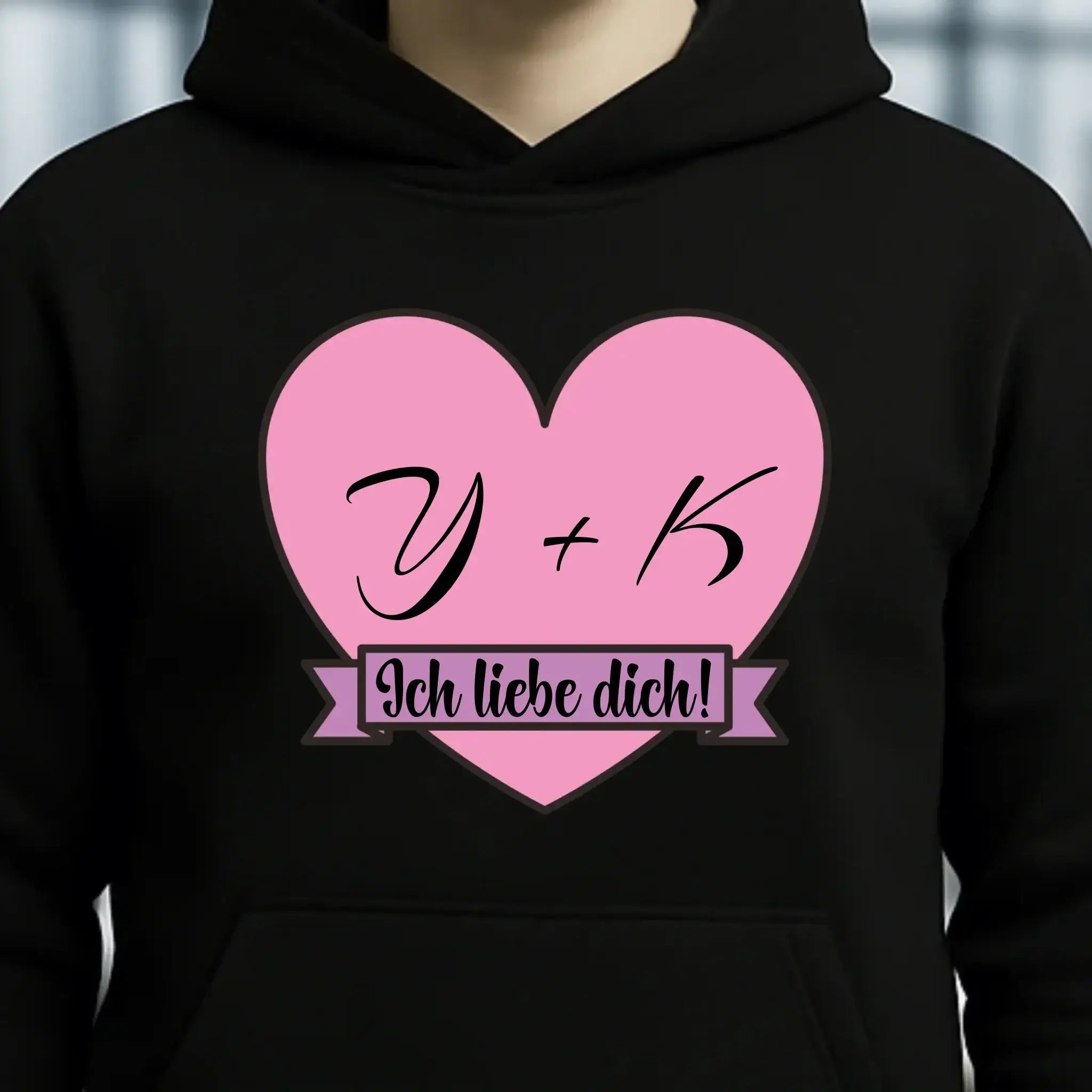 Herz mit Botschaft • Unisex Premium Hoodie XS-5XL aus Bio-Baumwolle für Damen & Herren • Exklusivdesign • personalisiert