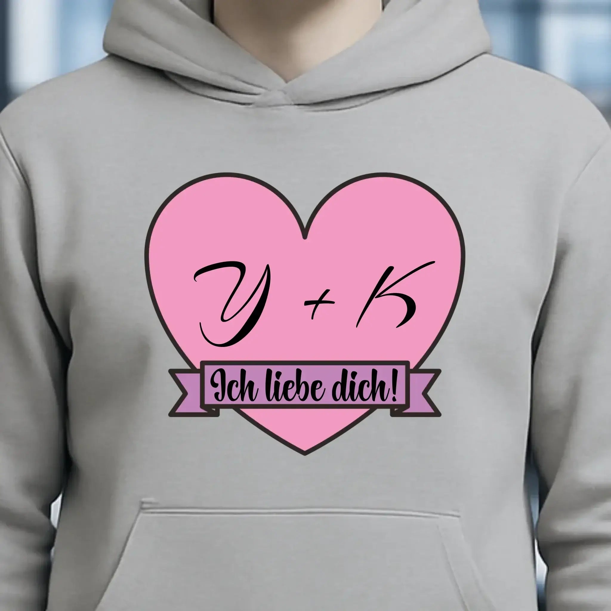 Herz mit Botschaft • Unisex Premium Hoodie XS-5XL aus Bio-Baumwolle für Damen & Herren • Exklusivdesign • personalisiert