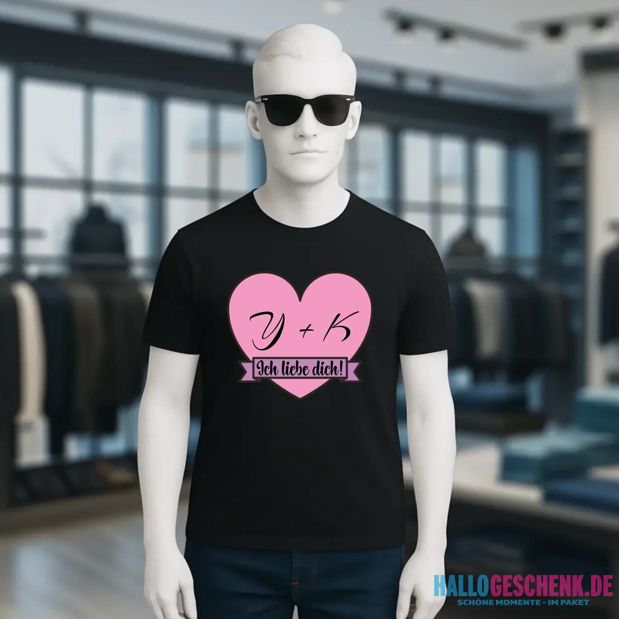 Herz mit Botschaft • Unisex Premium T-Shirt XS-5XL aus Bio-Baumwolle für Damen & Herren • Exklusivdesign • personalisiert