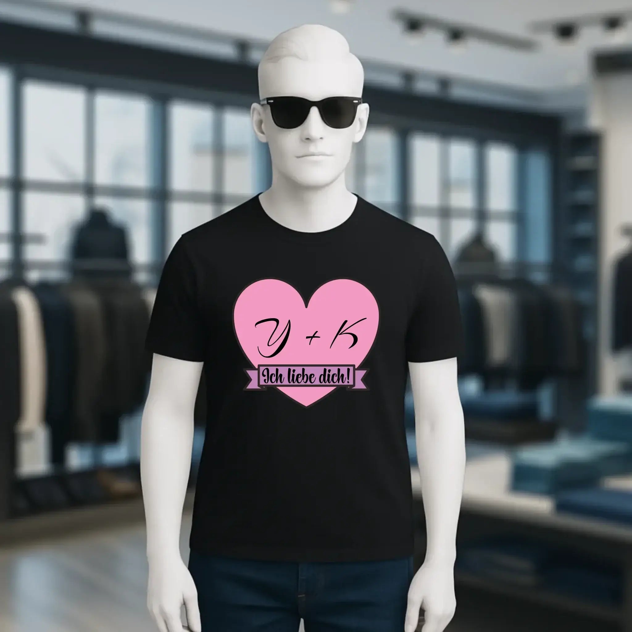 Herz mit Botschaft • Unisex Premium T-Shirt XS-5XL aus Bio-Baumwolle für Damen & Herren • Exklusivdesign • personalisiert