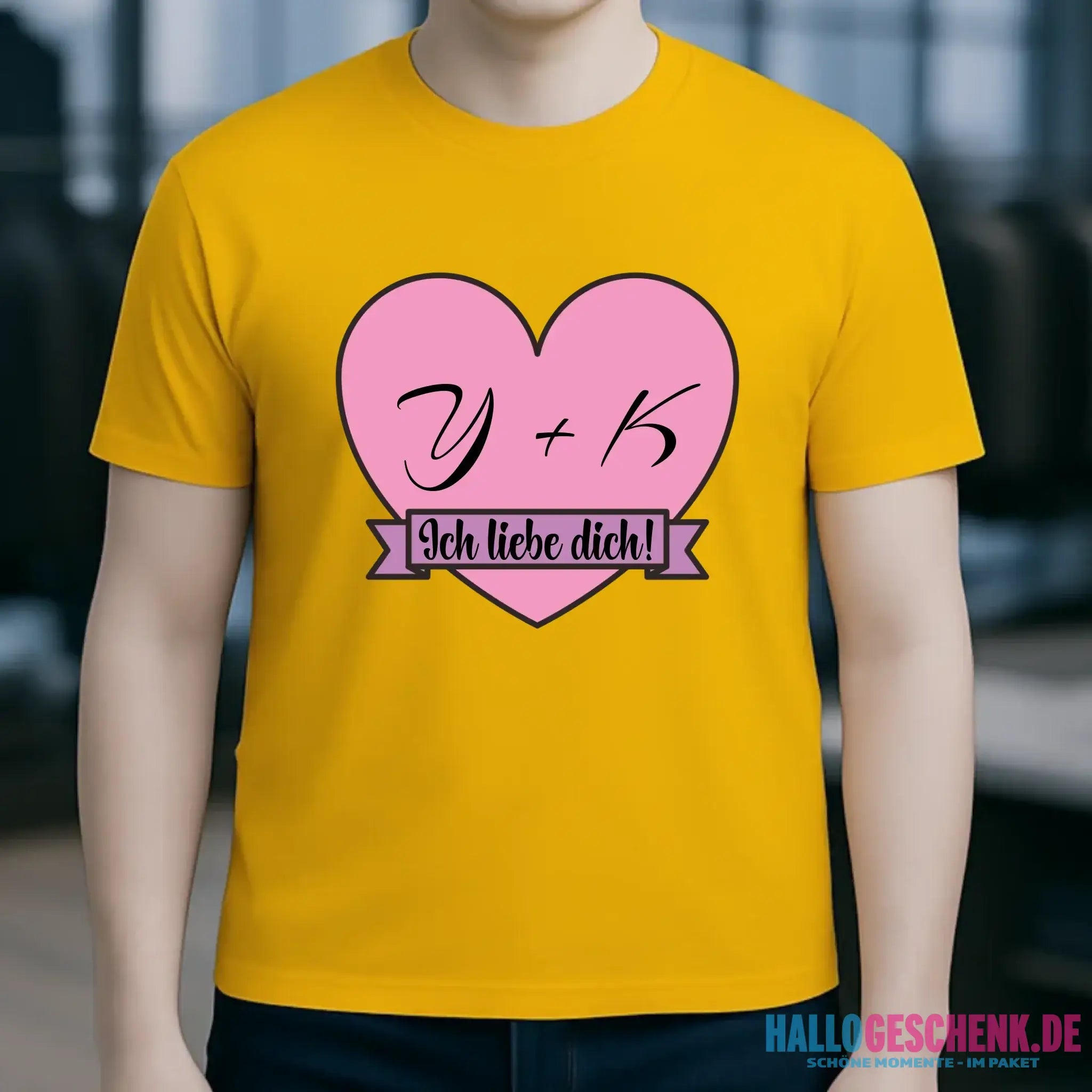 Herz mit Botschaft • Unisex Premium T-Shirt XS-5XL aus Bio-Baumwolle für Damen & Herren • Exklusivdesign • personalisiert