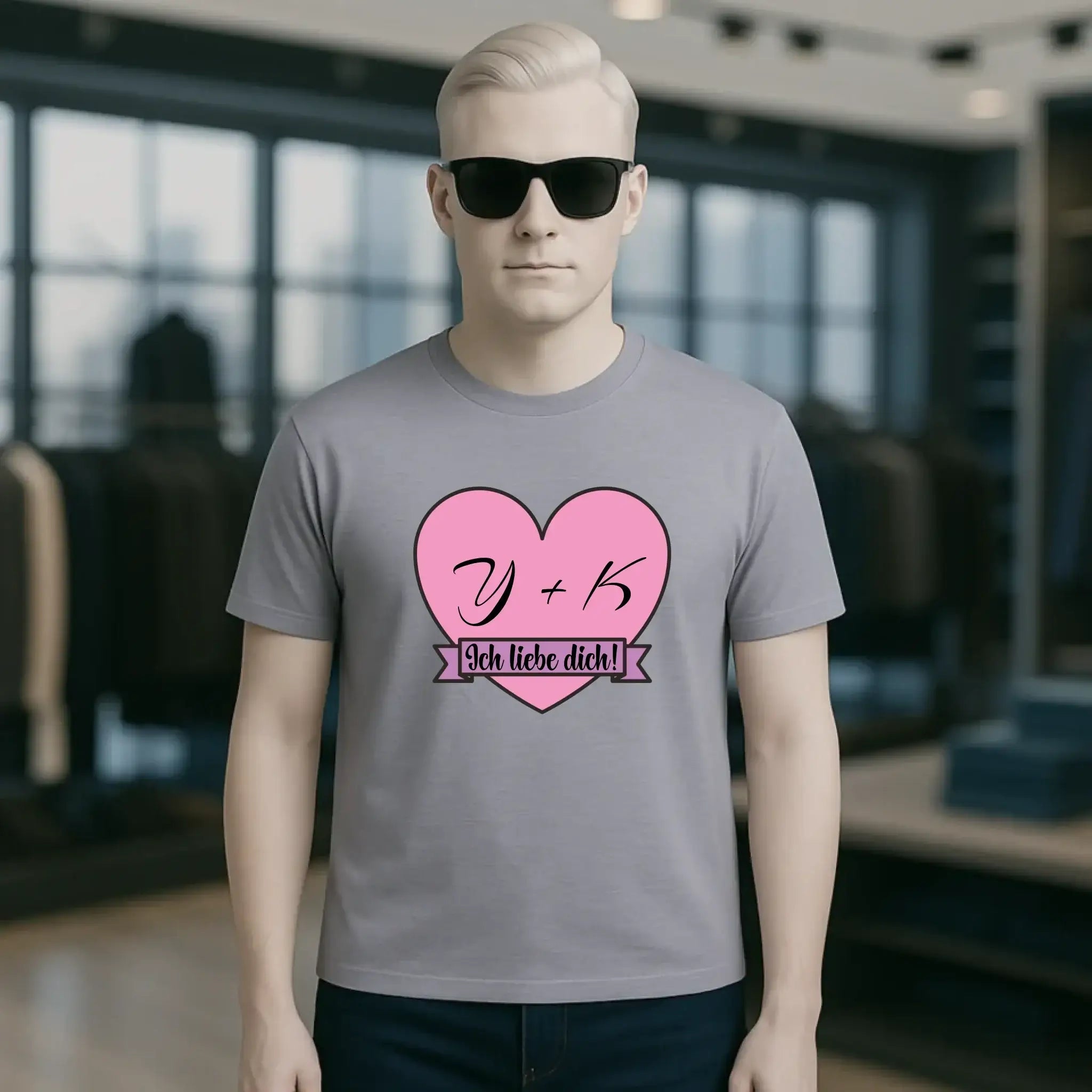 Herz mit Botschaft • Unisex Premium T-Shirt XS-5XL aus Bio-Baumwolle für Damen & Herren • Exklusivdesign • personalisiert