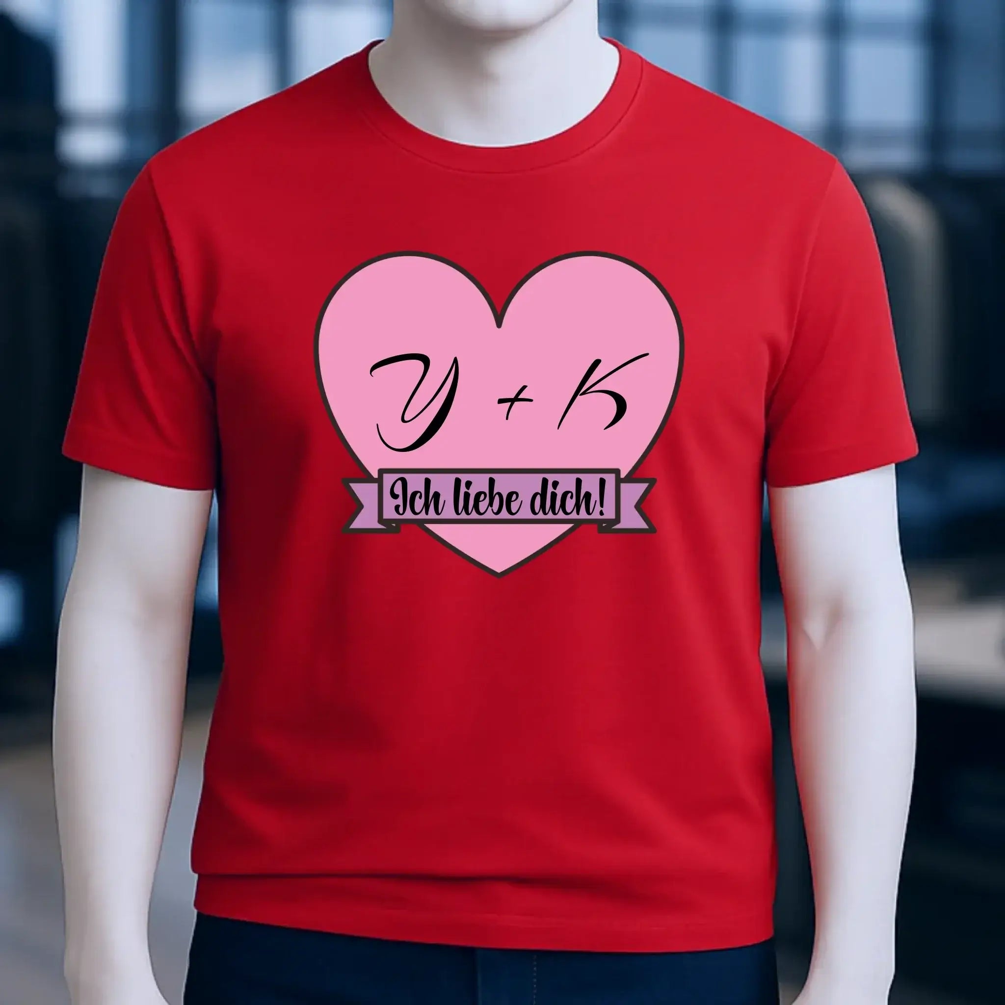 Herz mit Botschaft • Unisex Premium T-Shirt XS-5XL aus Bio-Baumwolle für Damen & Herren • Exklusivdesign • personalisiert