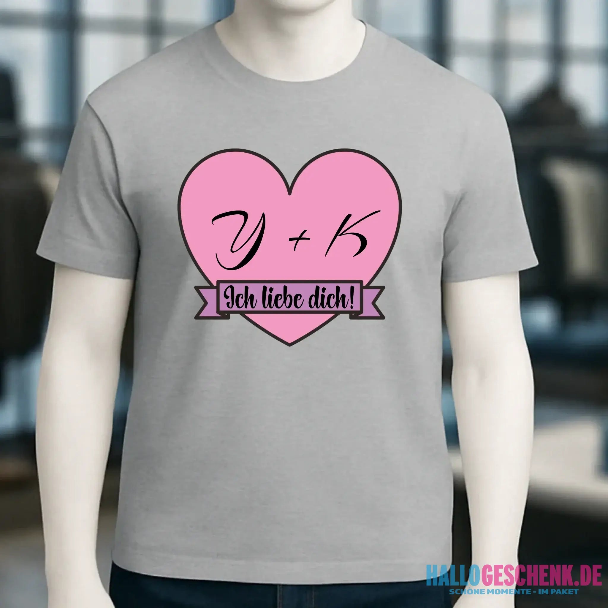 Herz mit Botschaft • Unisex Premium T-Shirt XS-5XL aus Bio-Baumwolle für Damen & Herren • Exklusivdesign • personalisiert