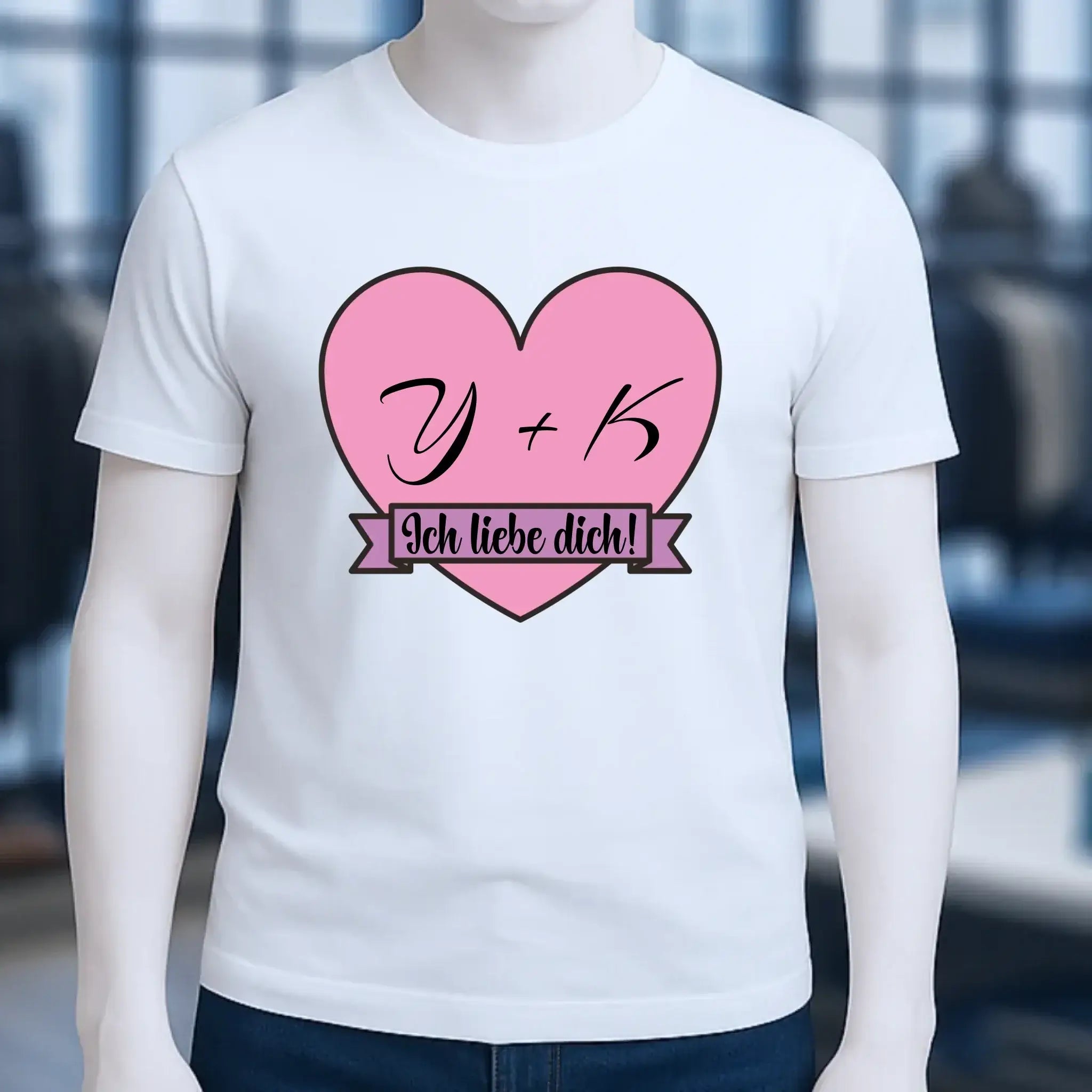 Herz mit Botschaft • Unisex Premium T-Shirt XS-5XL aus Bio-Baumwolle für Damen & Herren • Exklusivdesign • personalisiert