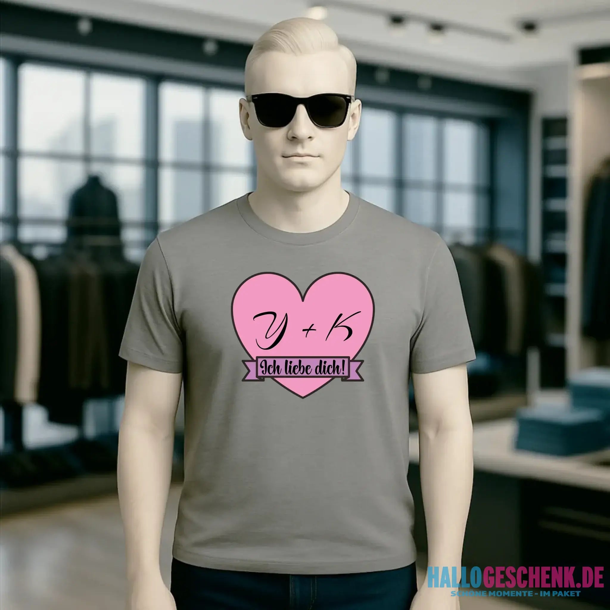 Herz mit Botschaft • Unisex Premium T-Shirt XS-5XL aus Bio-Baumwolle für Damen & Herren • Exklusivdesign • personalisiert