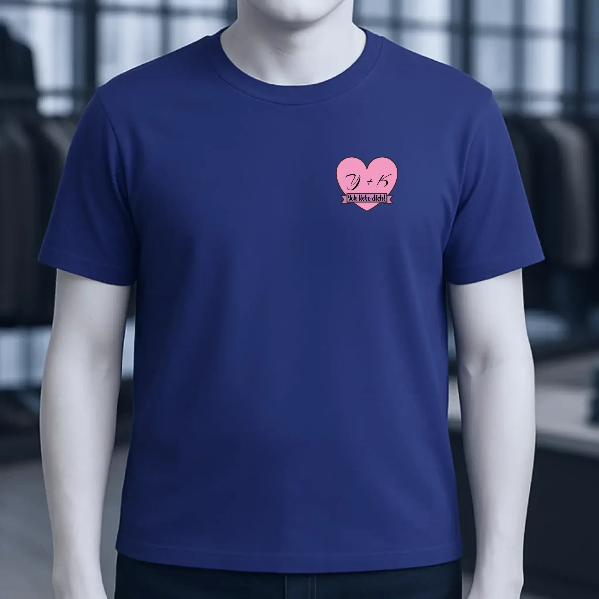 Herz mit Botschaft • Unisex Premium T-Shirt XS-5XL aus Bio-Baumwolle für Damen & Herren • Exklusivdesign • personalisiert • Brustdruck