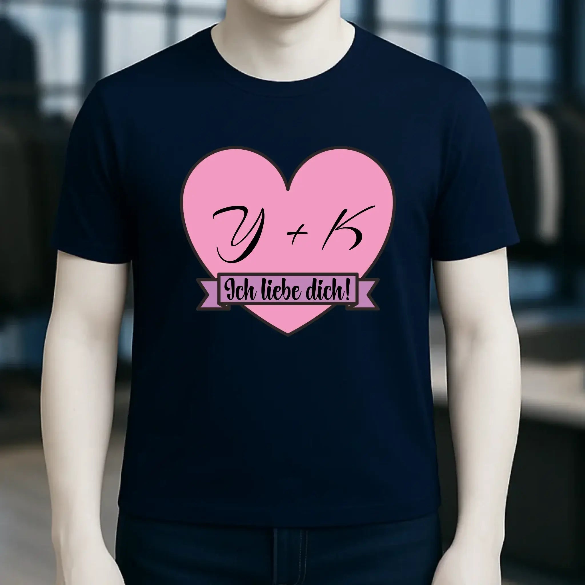 Herz mit Botschaft • Unisex Premium T-Shirt XS-5XL aus Bio-Baumwolle für Damen & Herren • Exklusivdesign • personalisiert