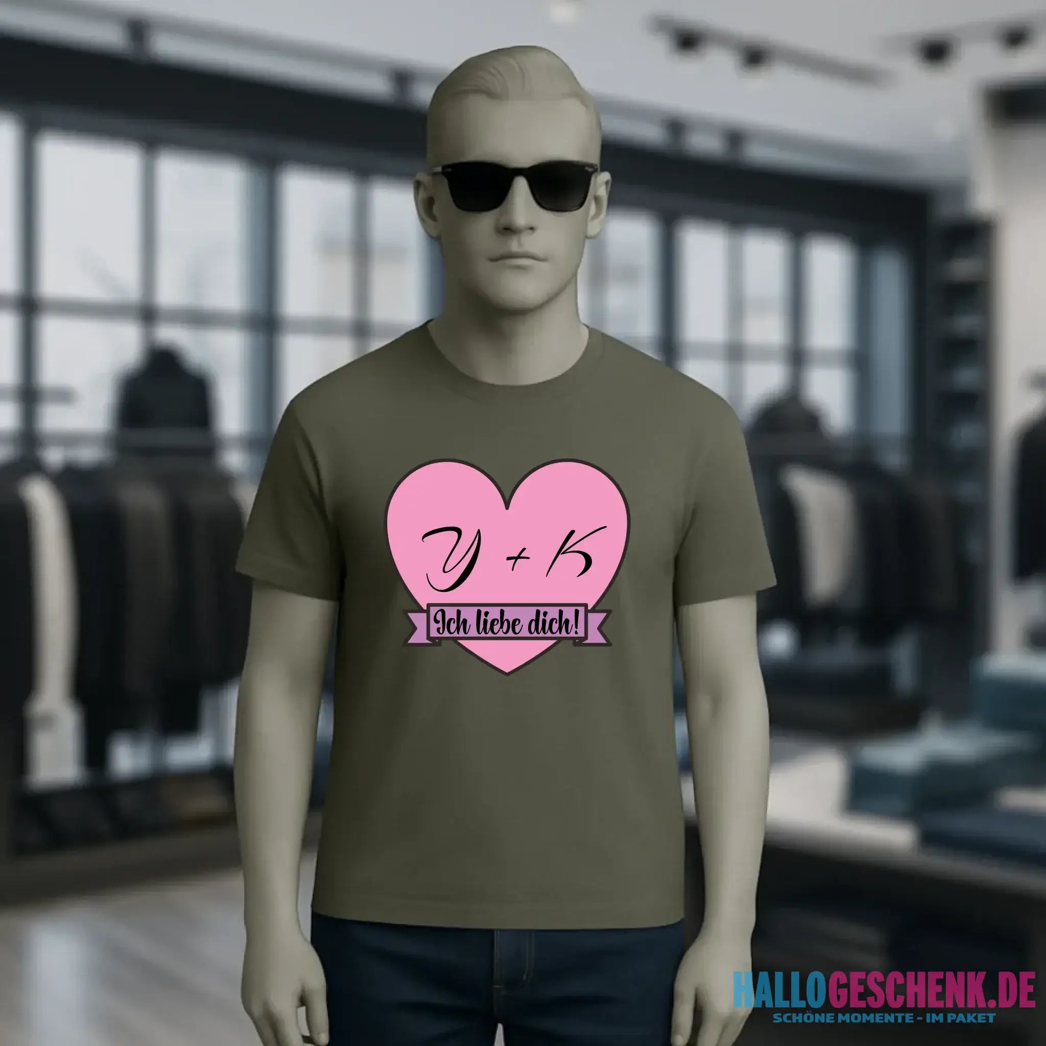 Herz mit Botschaft • Unisex Premium T-Shirt XS-5XL aus Bio-Baumwolle für Damen & Herren • Exklusivdesign • personalisiert
