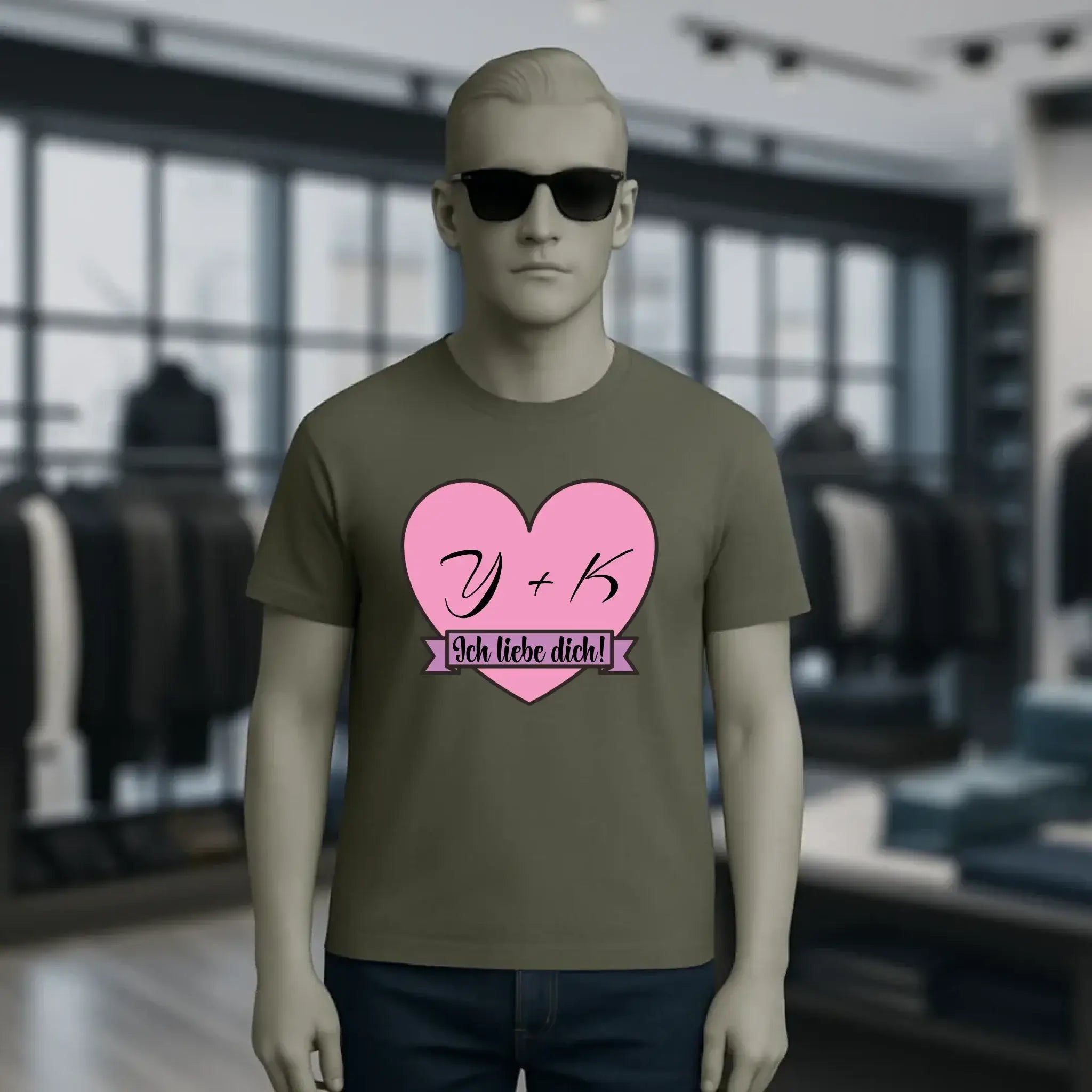 Herz mit Botschaft • Unisex Premium T-Shirt XS-5XL aus Bio-Baumwolle für Damen & Herren • Exklusivdesign • personalisiert