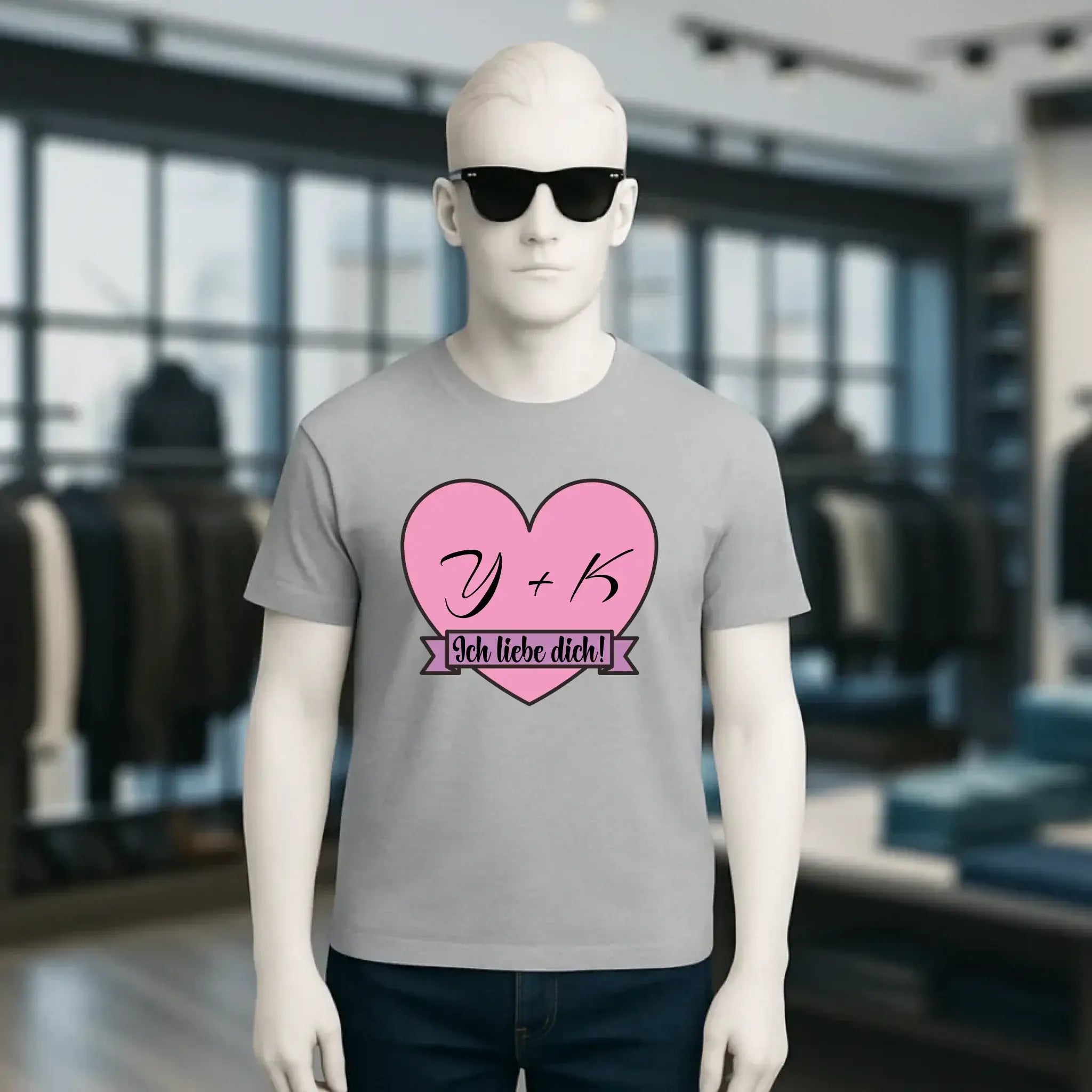 Herz mit Botschaft • Unisex Premium T-Shirt XS-5XL aus Bio-Baumwolle für Damen & Herren • Exklusivdesign • personalisiert