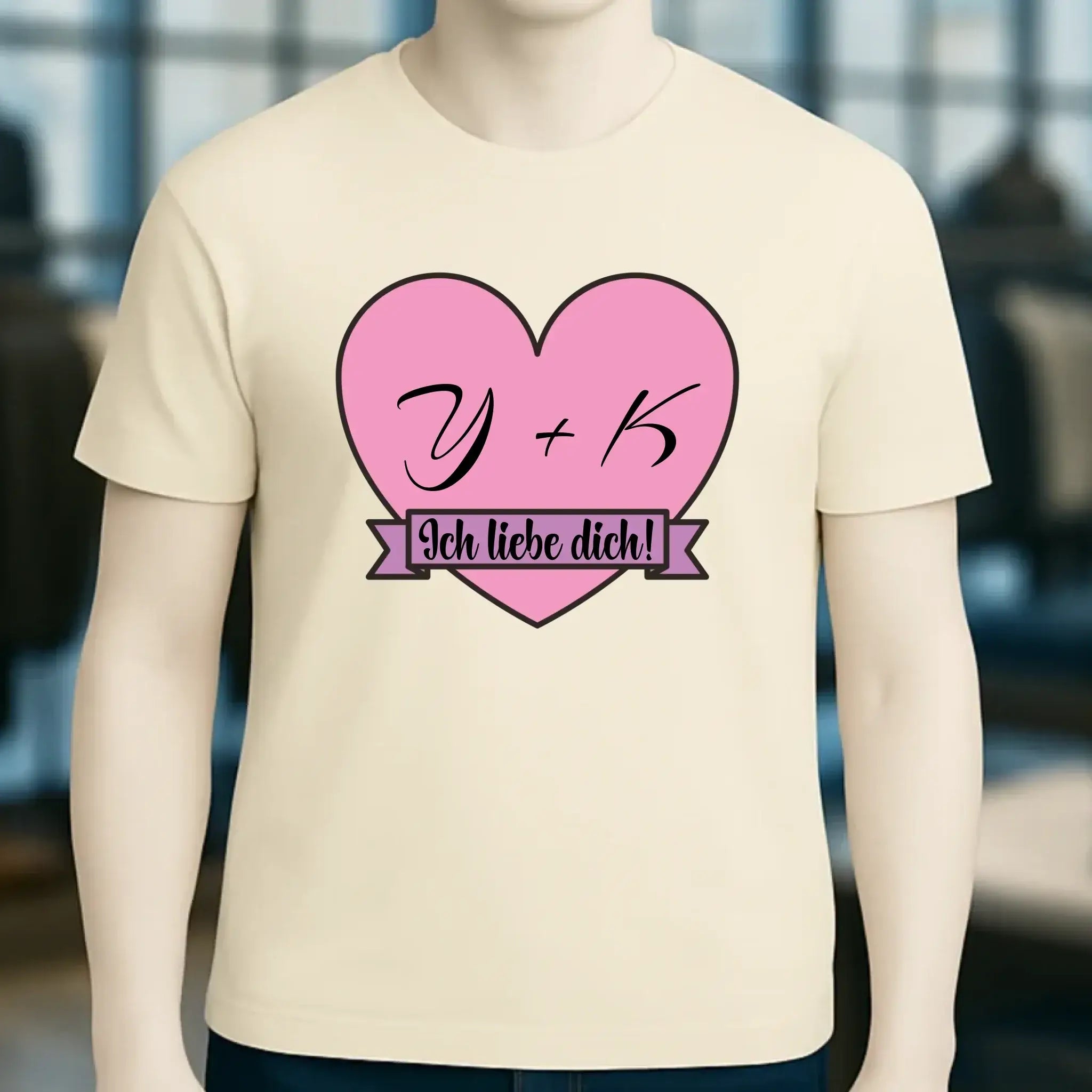 Herz mit Botschaft • Unisex Premium T-Shirt XS-5XL aus Bio-Baumwolle für Damen & Herren • Exklusivdesign • personalisiert