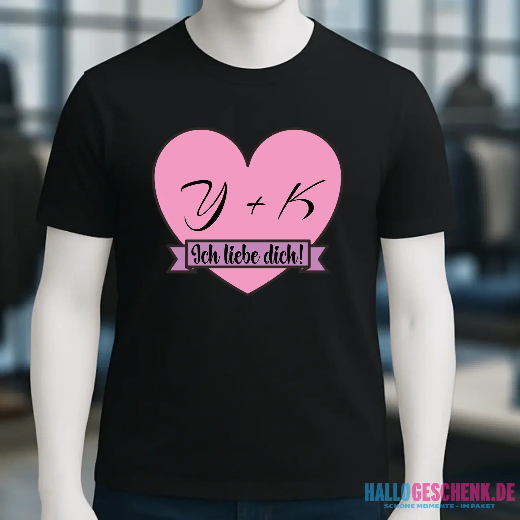 Herz mit Botschaft • Unisex Premium T-Shirt XS-5XL aus Bio-Baumwolle für Damen & Herren • Exklusivdesign • personalisiert