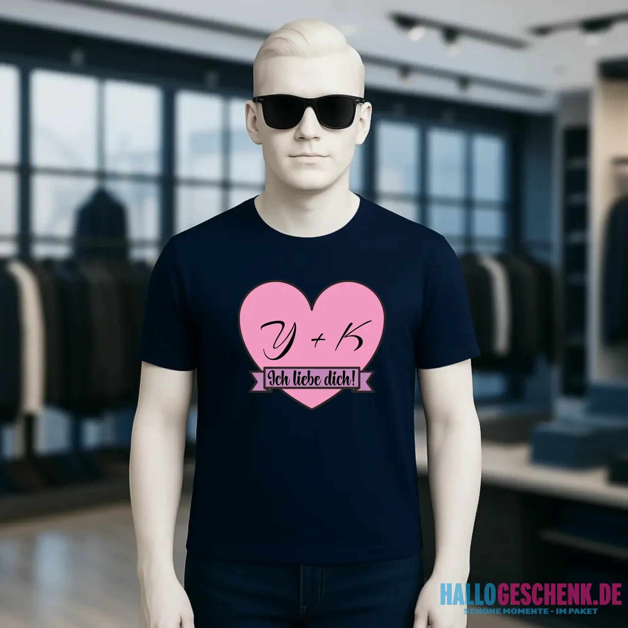 Herz mit Botschaft • Unisex Premium T-Shirt XS-5XL aus Bio-Baumwolle für Damen & Herren • Exklusivdesign • personalisiert