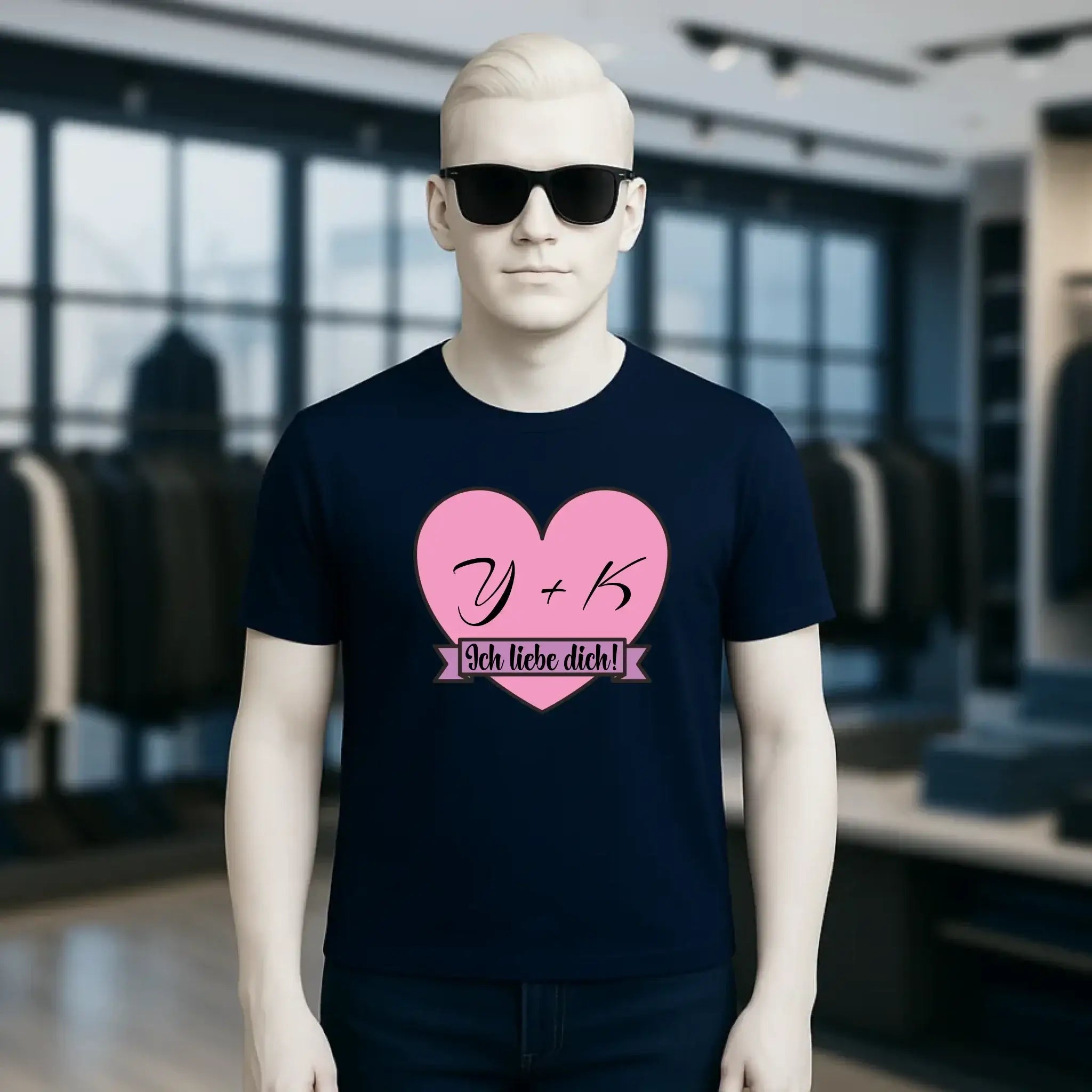 Herz mit Botschaft • Unisex Premium T-Shirt XS-5XL aus Bio-Baumwolle für Damen & Herren • Exklusivdesign • personalisiert