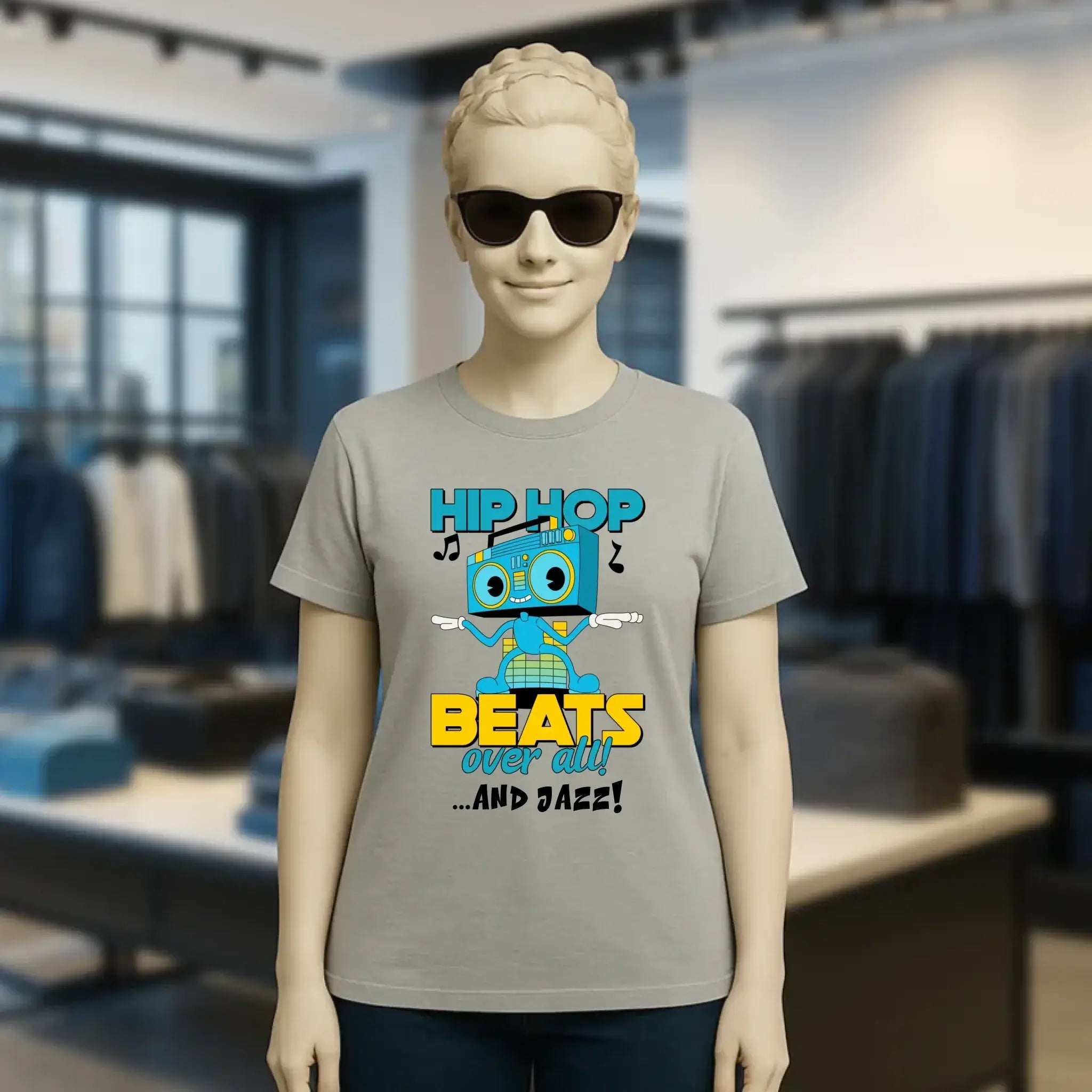 Hip Hop Beats over all • Ladies Premium T-Shirt XS-2XL aus Bio-Baumwolle für Damen • Exklusivdesign • personalisiert